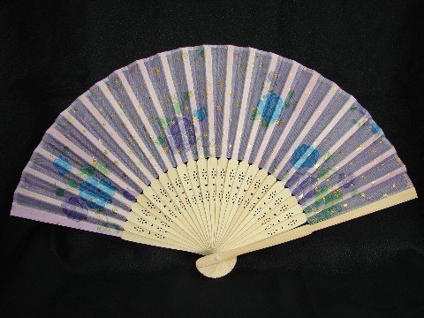 Feng Shui Bamboo Hand Fans - Natural Green Cloth Folding Fan for Home Decor, Meditation & Yoga Accessories