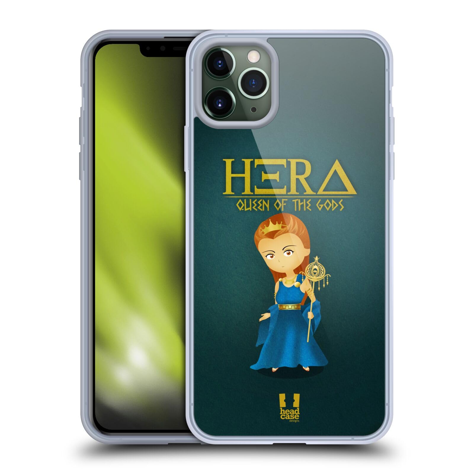Head Case Designs Hera Mini Greek Goddesses Soft Gel Phone Case for Apple iPhone 11 Pro Max - Protective Cover with Stylish Greek Mythology Design, Perfect for Everyday Use, Travel & Gift Giving