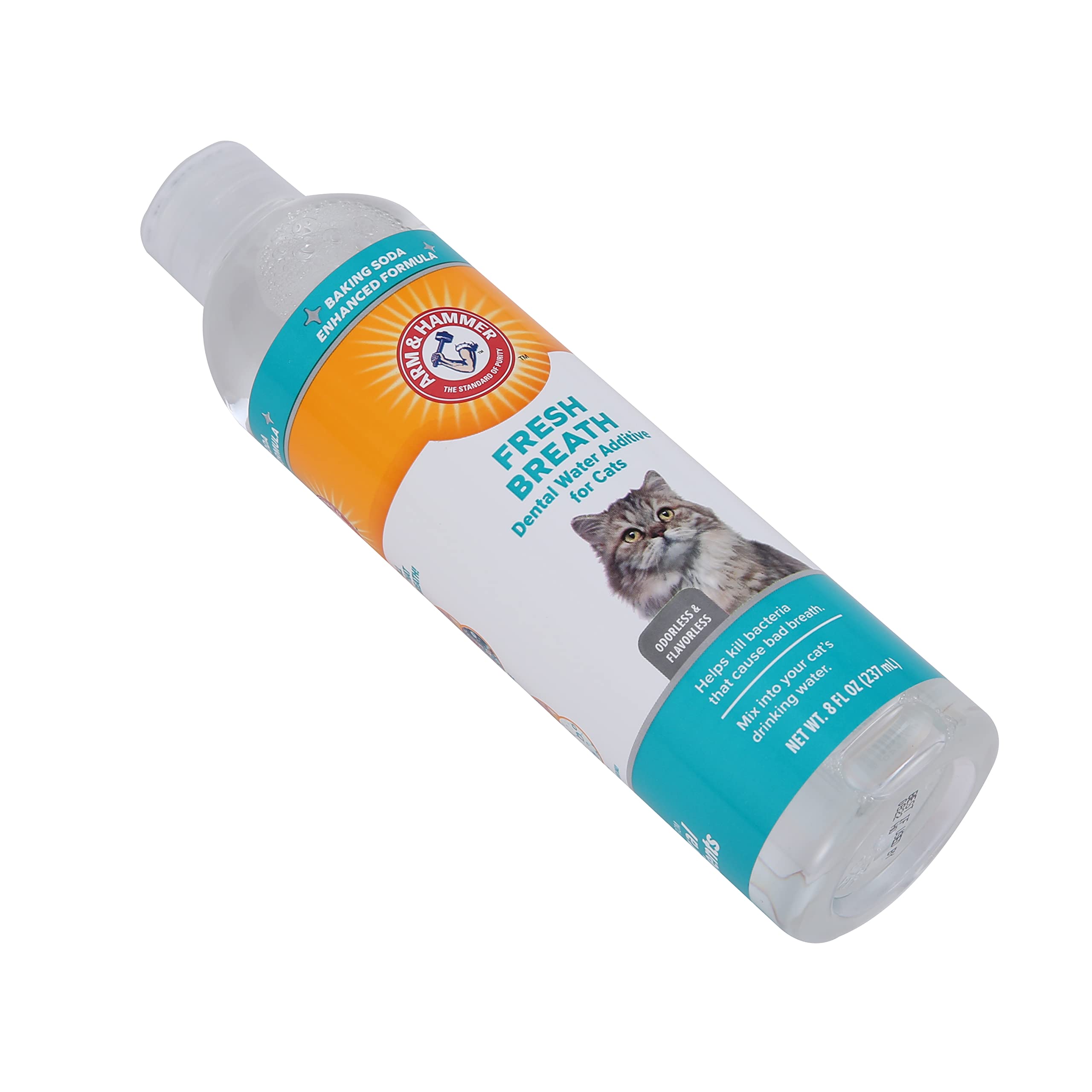 Arm & Hammer for Pets Advanced Care Dental Water Additive for Cats – Odorless & Flavorless Teeth Cleaning Solution (8oz, 24 Pack) | Freshens Breath & Reduces Plaque – Perfect for Multi-Cat Households & Daily Oral Care Routine