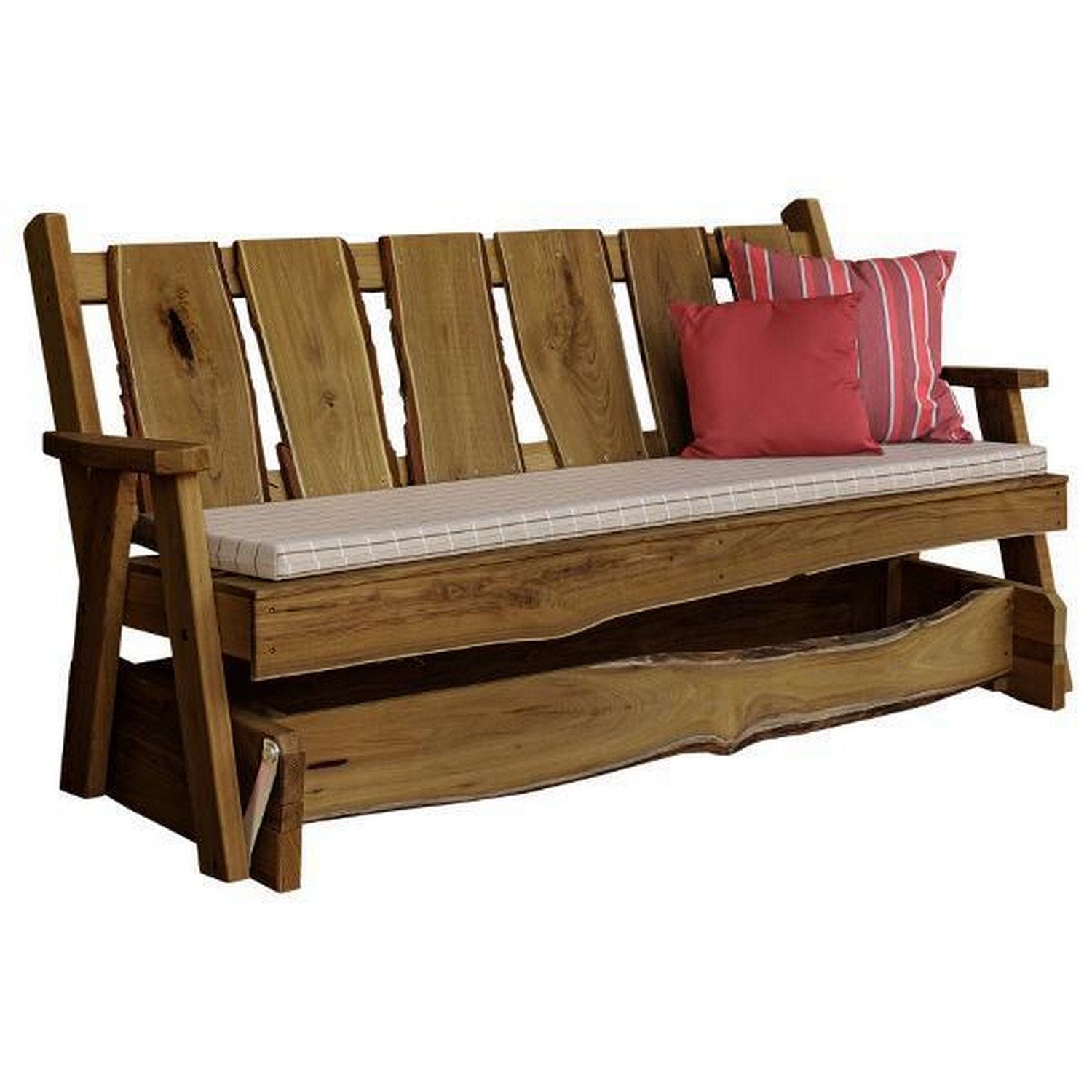 Timberland Garden Bench by A&L Furniture - Outdoor Wooden Bench for Patio, Garden, and Backyard - Durable & Weather-Resistant for Year-Round Use