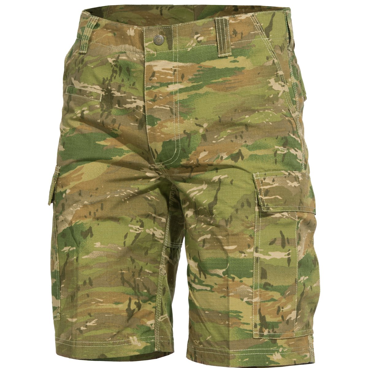 Pentagon Men's BDU 2.0 Tactical Shorts - Military Style Cargo Shorts for Outdoor Hiking, Camping & Airsoft | Grassman Camo Pattern