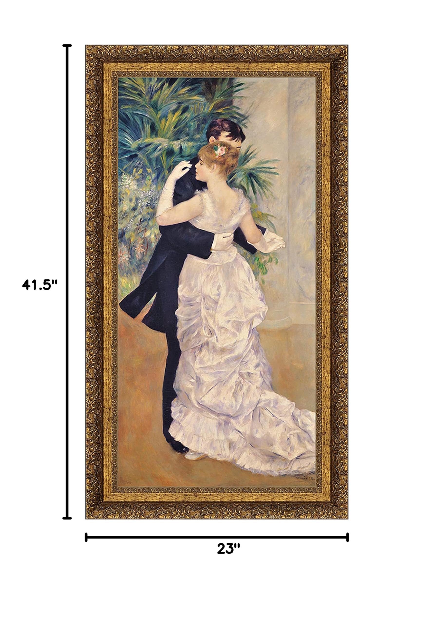 Design Toscano La Danse a la Ville Canvas Replica Painting - Large Wall Art for Living Room, Bedroom & Office Décor | Famous Dance Scene Reproduction