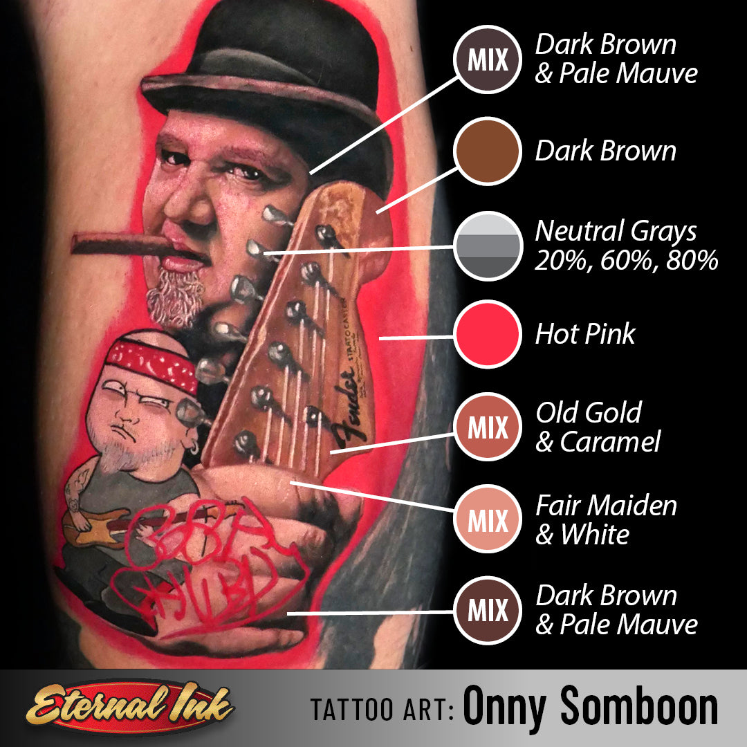 Eternal Ink Dark Brown Waterproof Tattoo Ink - Professional Tattoo Artist Supplies for Permanent Body Art & Cosmetic Tattooing