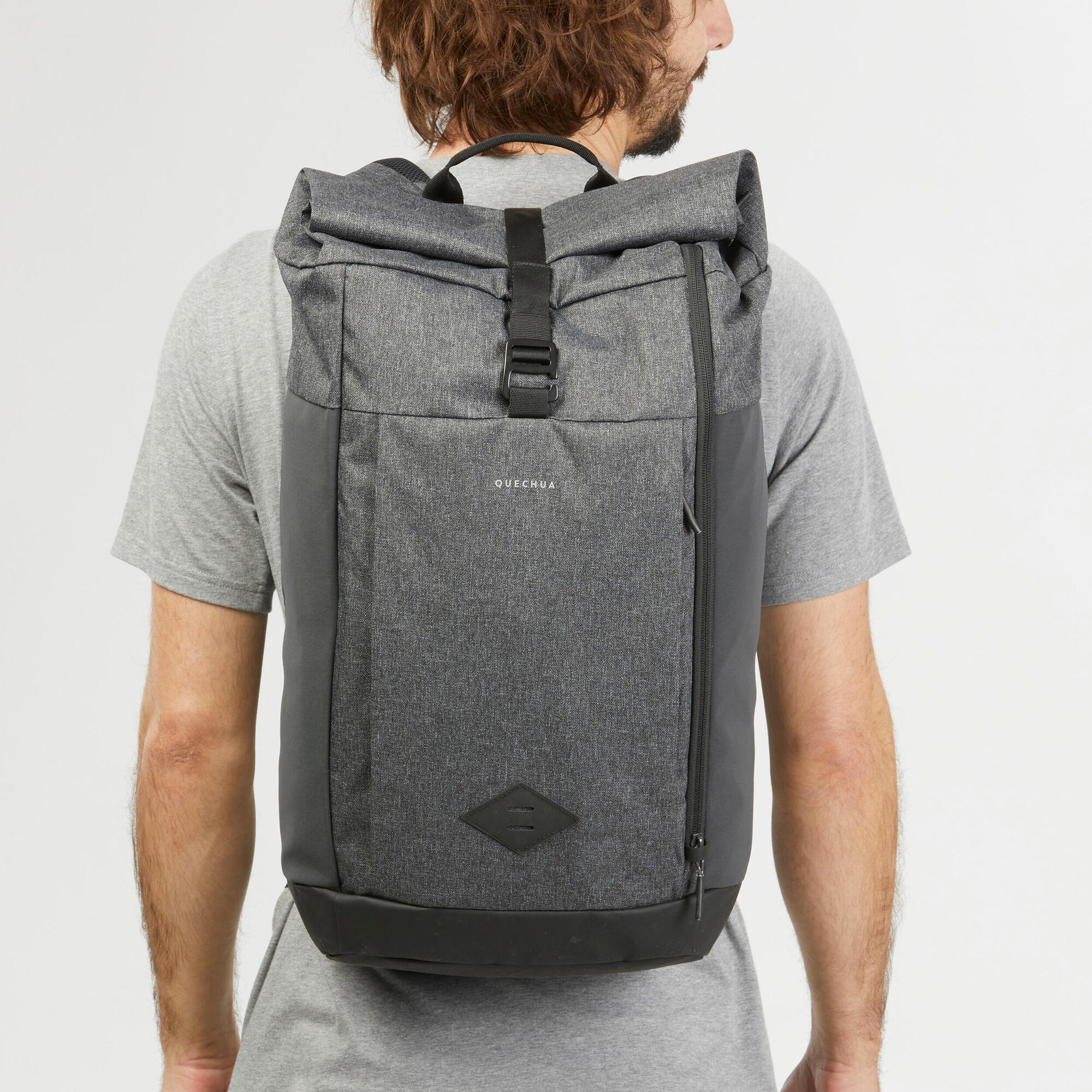Quechua NH Escape 500 32L Rolltop Waterproof Hiking Backpack - Lightweight & Durable for Outdoor Adventures, Travel & Daily Commute
