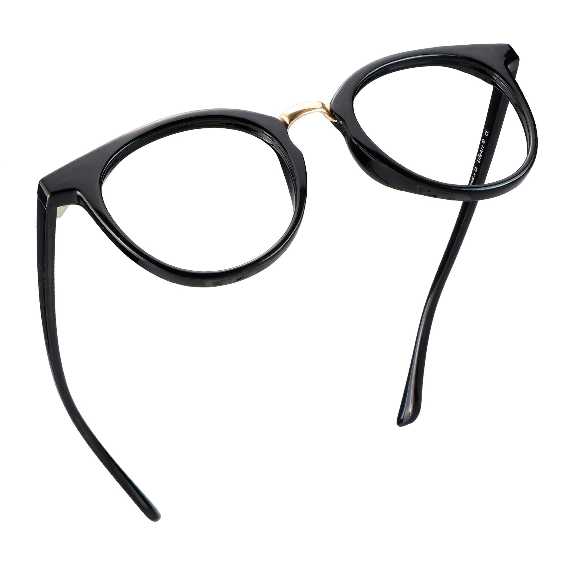 LifeArt Blue Light Blocking Glasses - Anti Eyestrain Computer Reading Glasses for Women & Men - Gaming & TV Glasses with Anti-Glare (Black, +2.75 Magnification) - Perfect for Office Work, Online Classes & Nighttime Screen Use