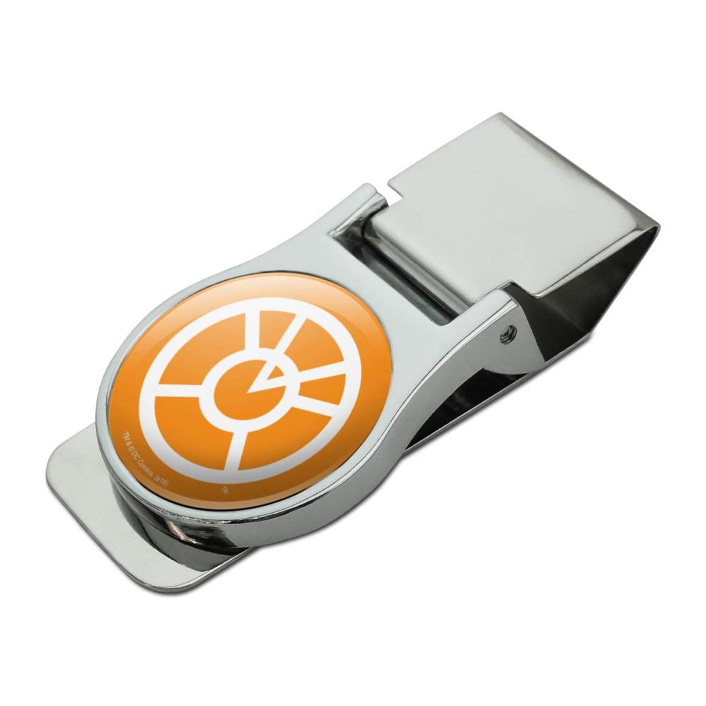 Green Lantern Blackest Night Orange Lantern Logo Satin Chrome Plated Metal Money Clip - DC Comics Collectible Gift for Fans | Perfect for Cash, Cards & Everyday Carry