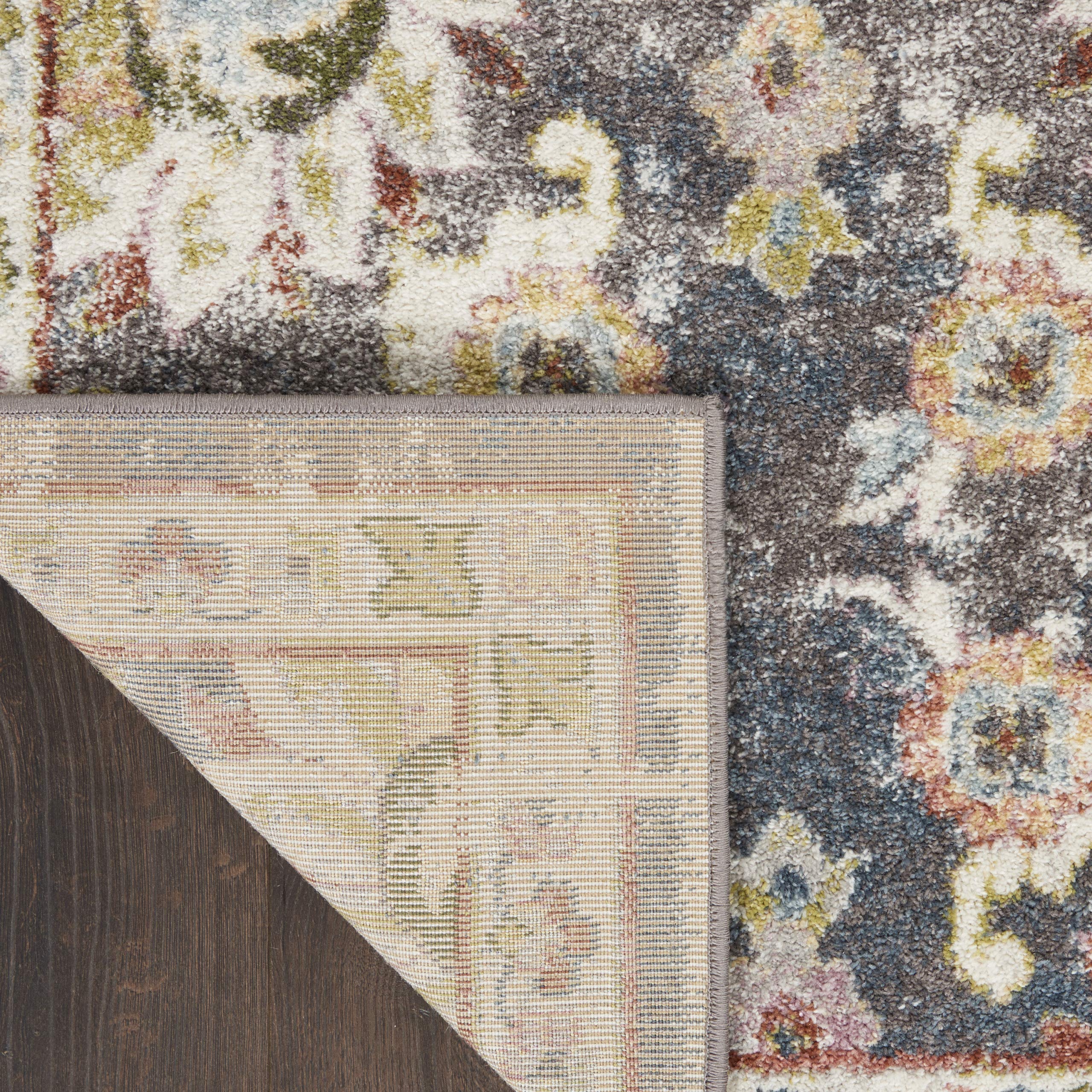 Nourison Juniper Floral Charcoal Multi 7'10