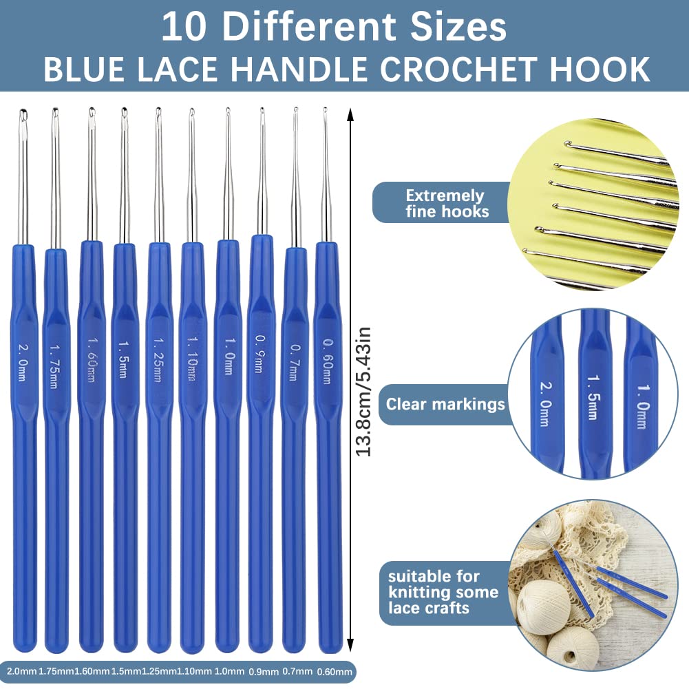 116 PCS Ergonomic Crochet Hook Set with Storage Case - Complete Crochet Kit with Needles, Accessories & Stitch Markers for Beginners | Perfect for DIY Yarn Crafts, Knitting Projects & Handmade Gifts