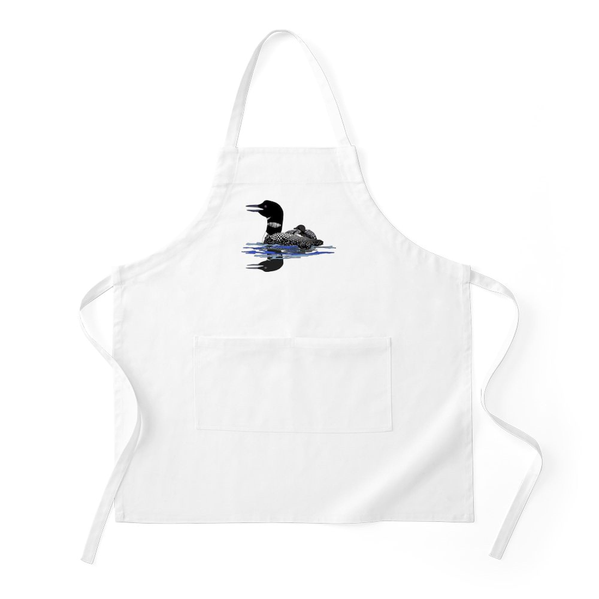 CafePress Calling Loon Kitchen Apron with Pockets - Adjustable BBQ Grilling Apron & Baking Apron for Cooking, Baking, and Outdoor Grilling - Perfect for Chefs, Home Cooks, and Grill Masters