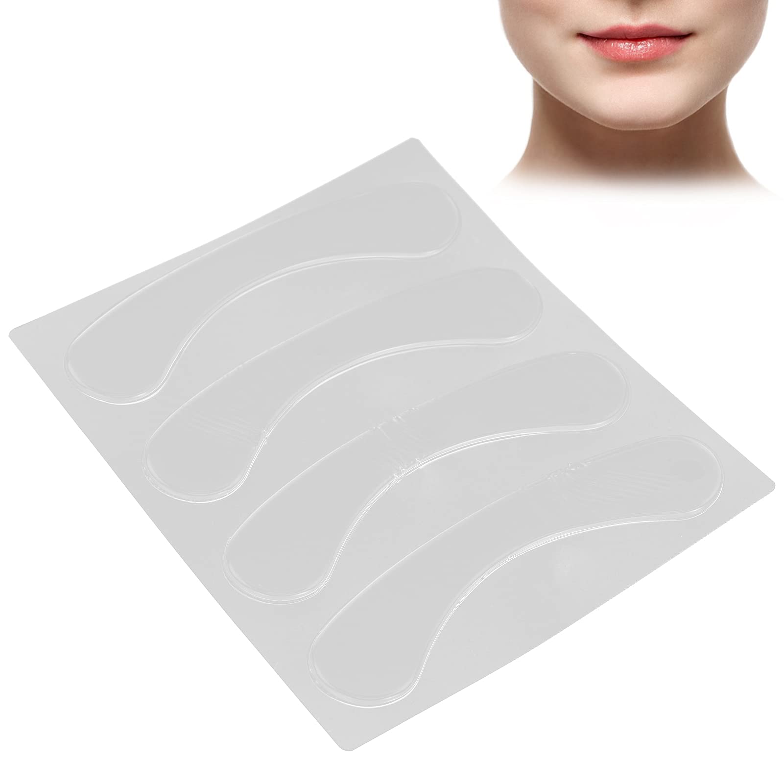4pcs Reusable Silicone Lip Anti-Wrinkle Patches - Transparent Wrinkle Smoothing Patches for Lips & Smile Lines, Overnight Treatment for Fine Lines - Perfect for Nighttime Skincare & Anti-Aging Routine