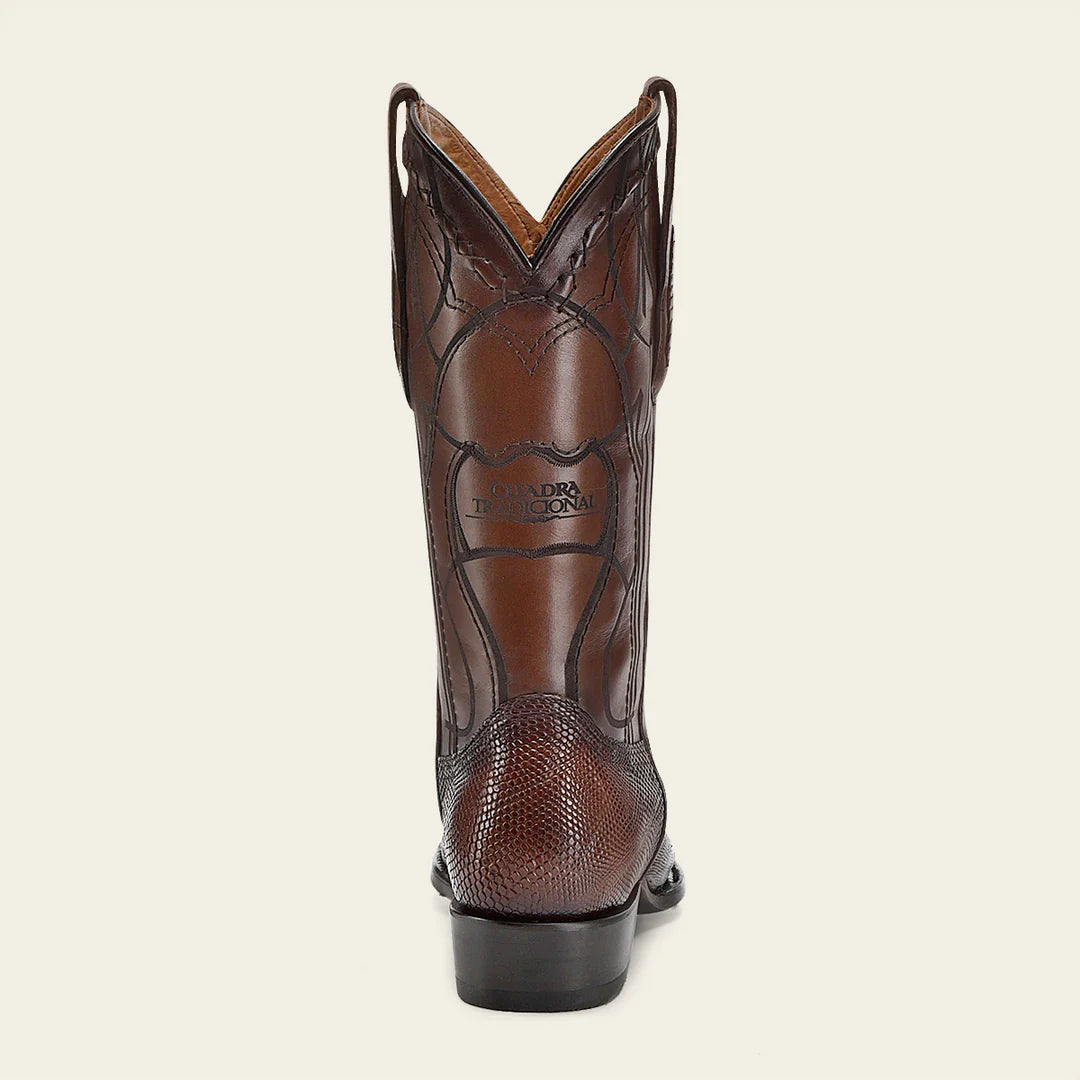 1J1NLT Men's Western Cowboy Boots - Genuine Lizard Leather, Honey Brown - Perfect for Rodeo, Country Music Festivals & Casual Wear