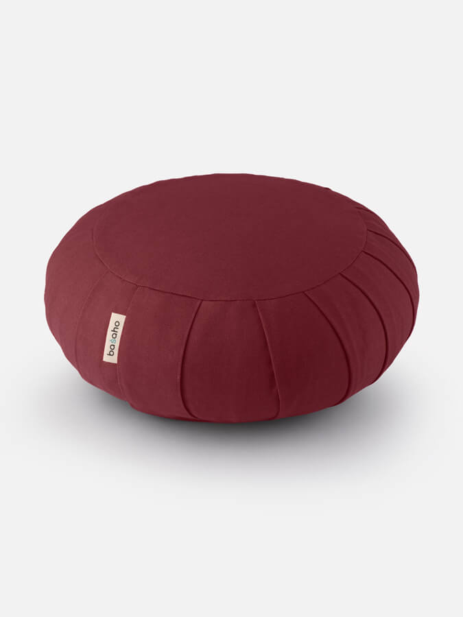 Basaho Classic Zafu Meditation Cushion - Round Buckwheat Filled Yoga Pillow for Zen Sitting, Meditation & Floor Seating - Perfect for Home, Studio & Mindfulness Practice