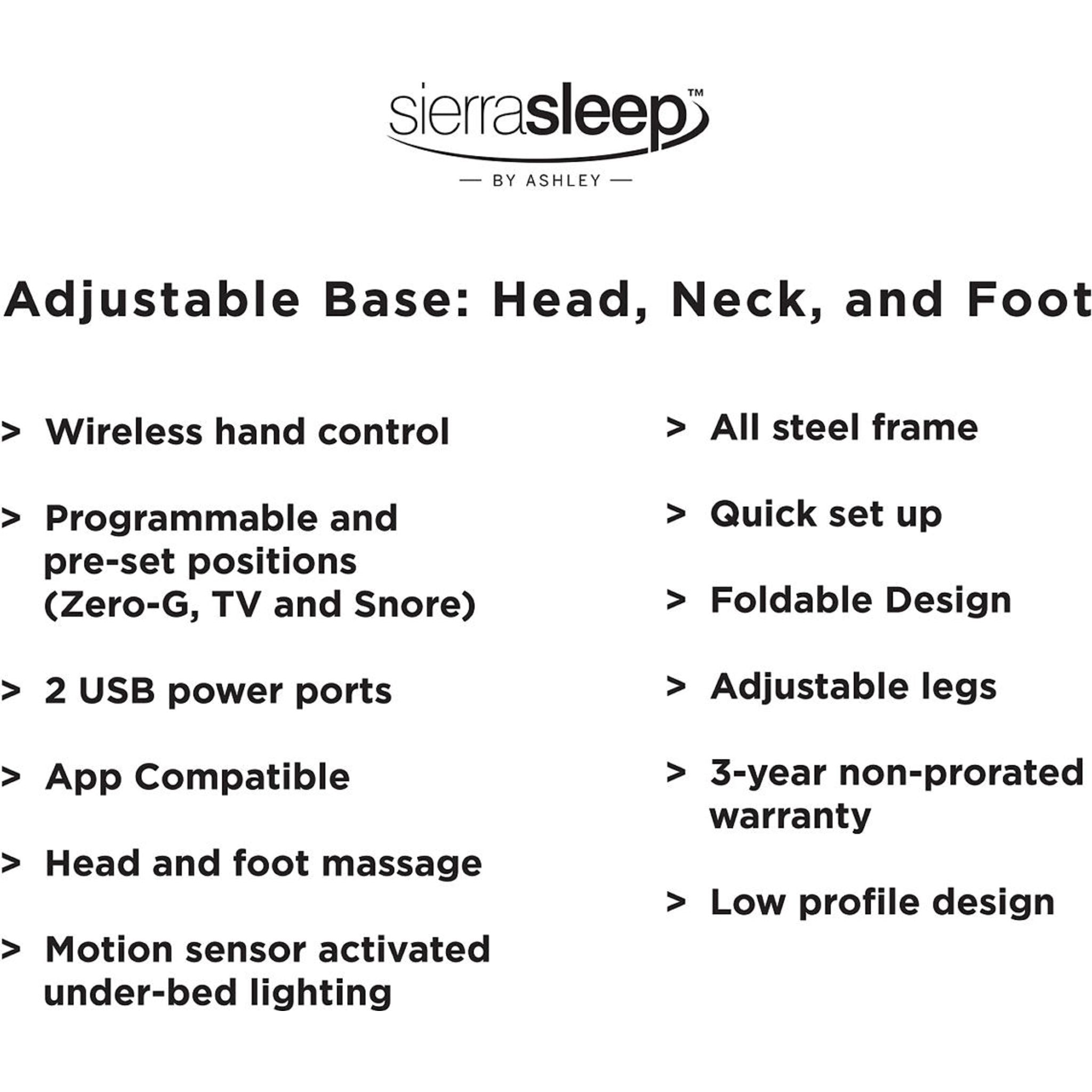 Ashley Sleep Best Lifestyle 14 Inch Adjustable Bed - Queen Size, Remote Control, Zero Gravity, Wall Hugger - Perfect for Back Pain Relief, Snoring & Sleep Apnea, Bedroom & Home Comfort