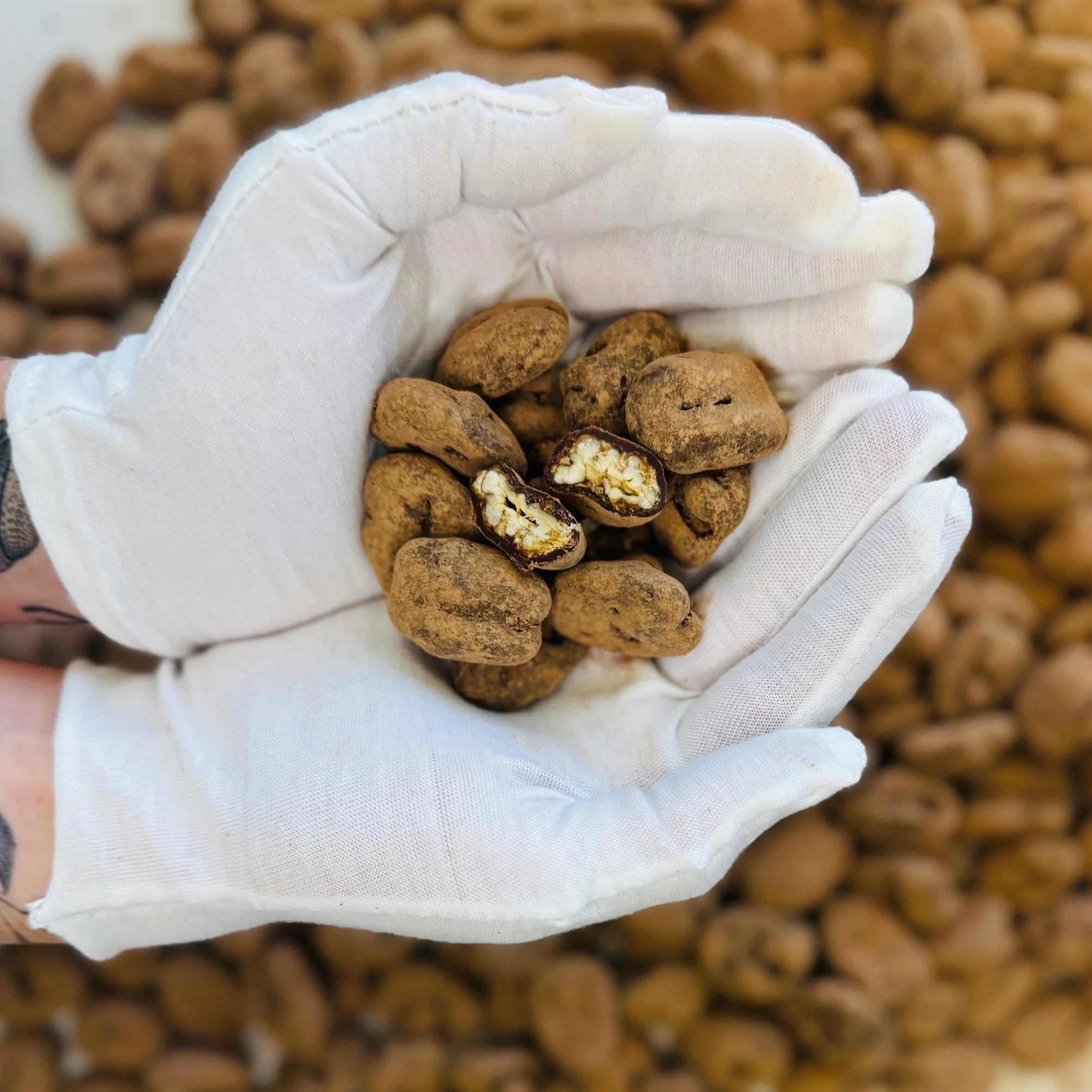 Organic Dark Chocolate Covered Spicy Candied Pecans - Gourmet Snack for Holidays, Gifts & Healthy Desserts | Gluten-Free, Vegan Treat for Parties & Office Snacking