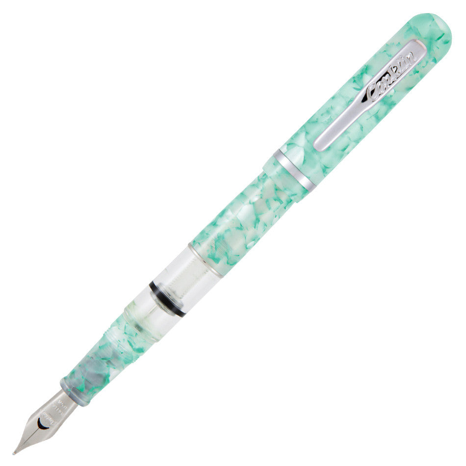 Conklin Heritage Word Gauge Fountain Pen - Premium Turquoise Blue Ink Writing Instrument for Calligraphy, Journaling & Professional Use - Perfect Gift for Writers & Collectors