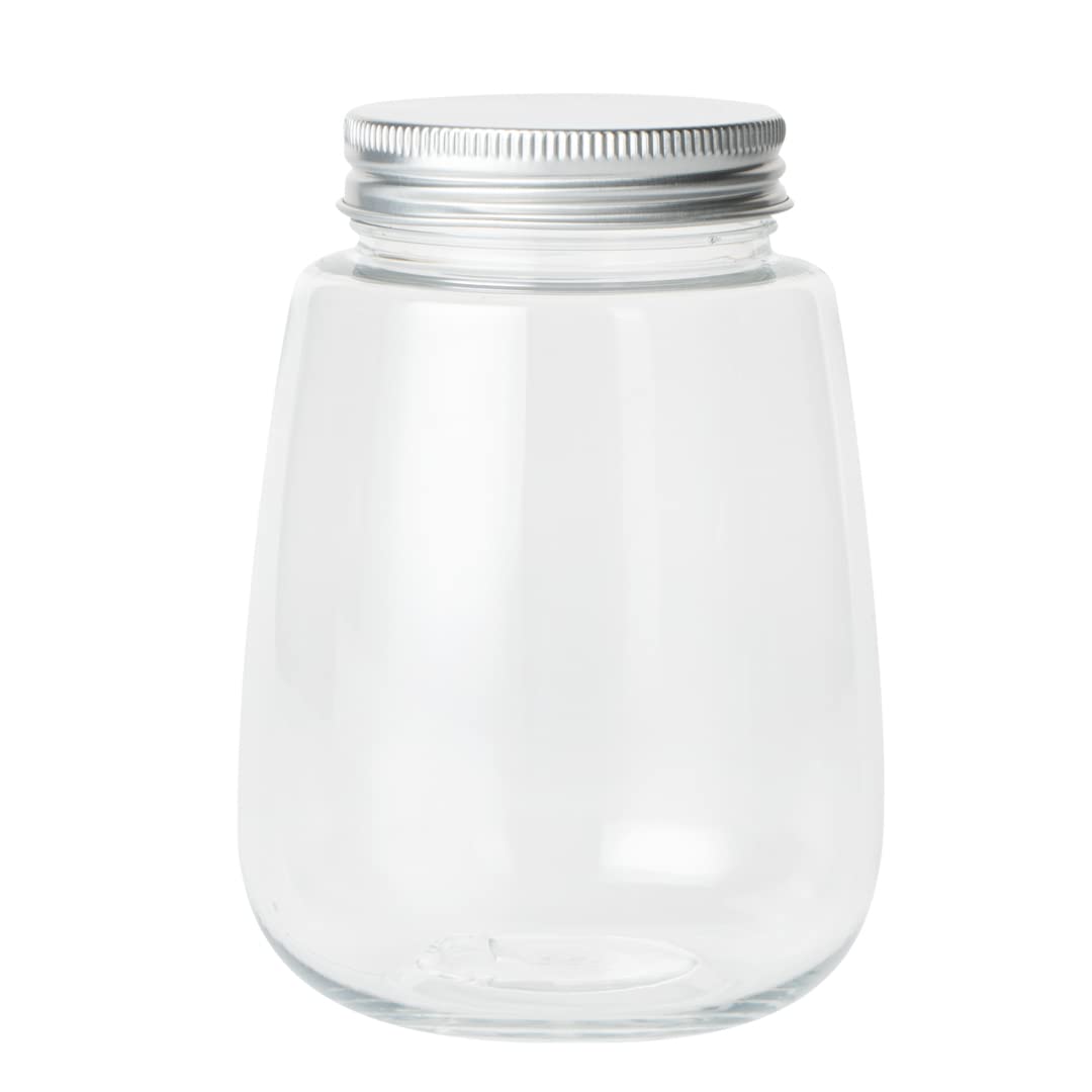 Restaurantware Bottle Tek 12oz Clear Plastic Juice Bottles (100-Pack) with Aluminum Lids - Disposable Empty Containers for Juicing, Tea, Smoothies & Cocktails | Perfect for Restaurants, Cafes & Home Use