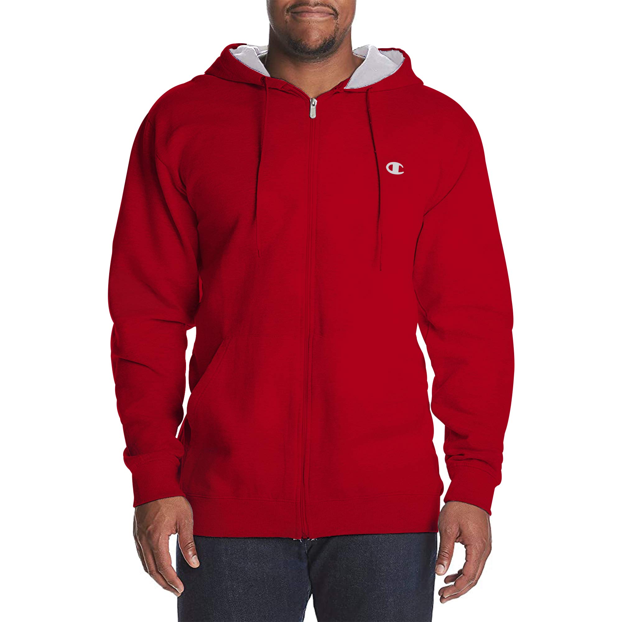 Champion Men's Big & Tall Full Zip Hoodie - Comfortable Heavyweight Fleece Sweatshirt for Casual Wear, Gym & Outdoor Activities