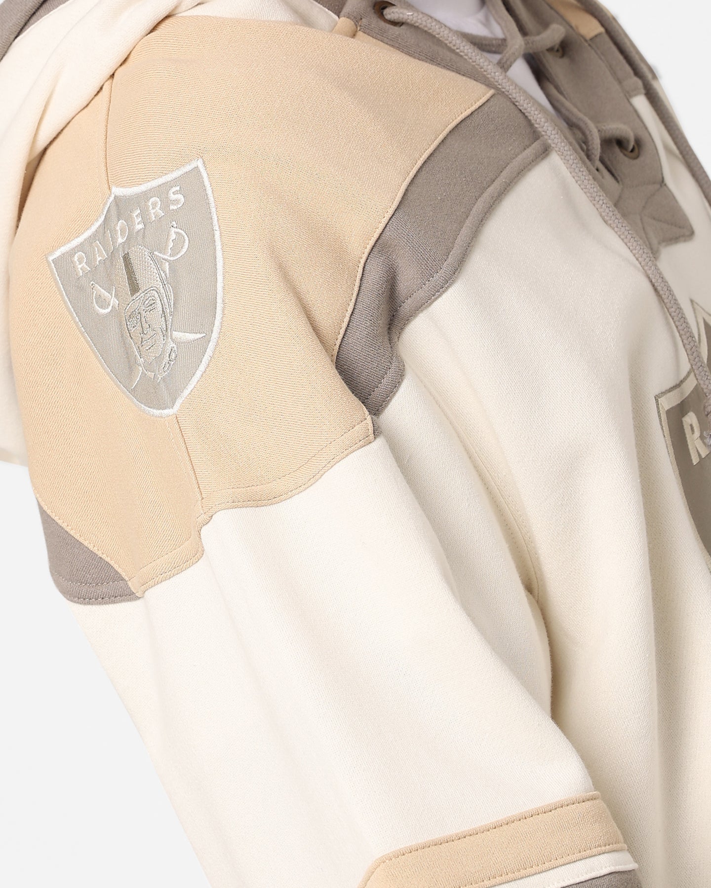 47 Brand Las Vegas Raiders Superior Lacer Hoodie - Cream/Khaki | NFL Fan Apparel for Men & Women | Perfect for Game Day & Casual Wear