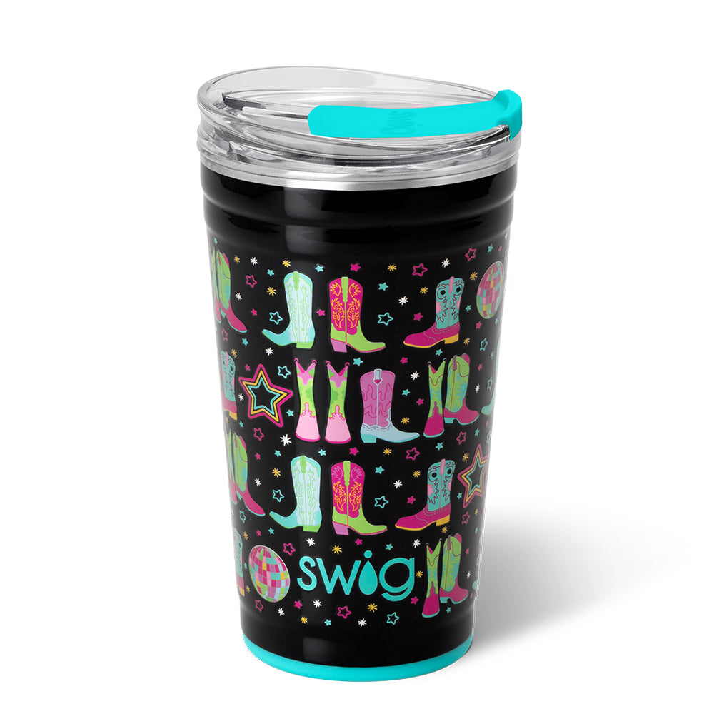 24oz Disco Cowgirl Party Cup - Fun Glitter Tumbler for Western Themed Parties, Bachelorette Events & Country Concerts