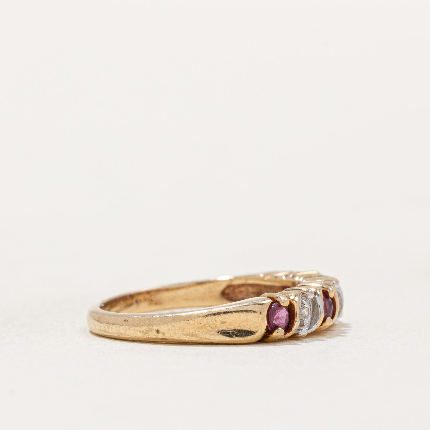 Exquisite Ruby & Diamond Ring - 0.10ctw Ruby & 0.02ctw Diamond - Size 3.75 - Perfect for Anniversary, Engagement & Special Occasions