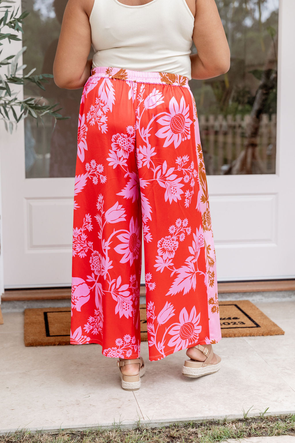 Noah Panel Pant in Pink Thistle - Stylish Women's High Waisted Trousers for Work, Office & Casual Wear