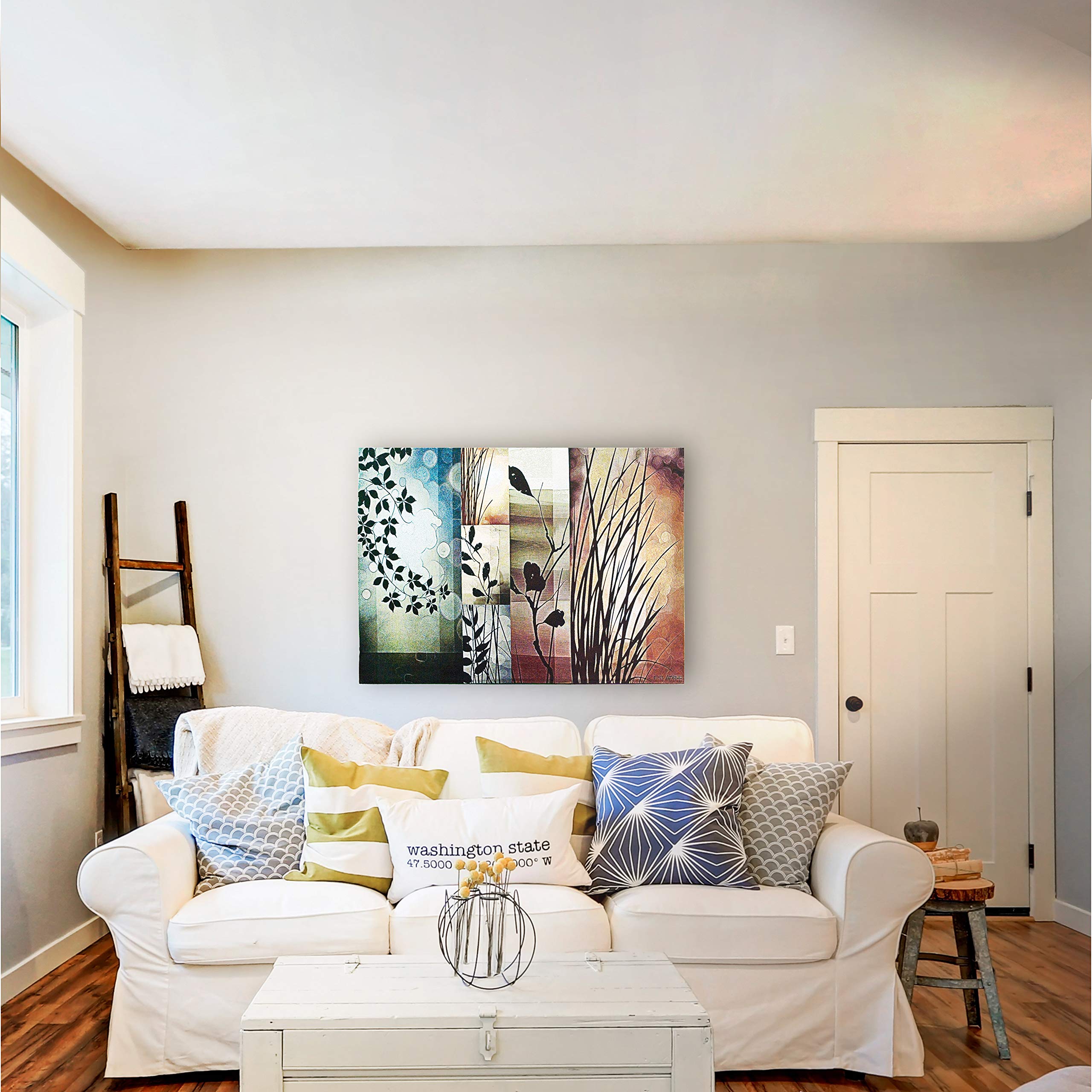 Edward Aparicio Autumnal Equinox Woven Tapestry Wall Art - 100% Cotton Handmade Hanging Decor in Warm Earth Tones (53x40 Inches) - Perfect for Living Room, Bedroom, or Boho Home Decor