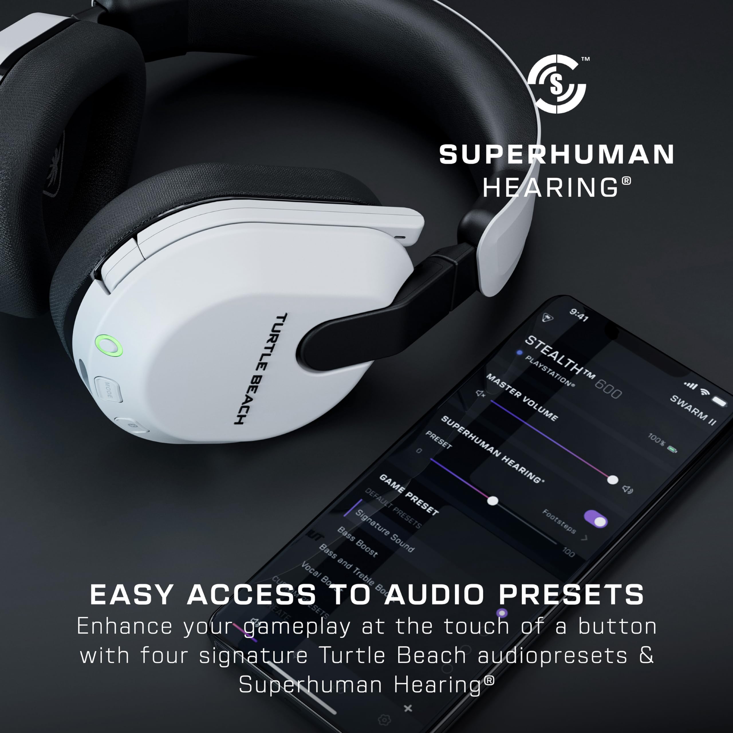 Turtle Beach Stealth 600 Wireless Gaming Headset for Xbox Series X|S, Xbox One, PC, PS5, PS4 & Mobile - Bluetooth, 80-Hour Battery, Noise-Cancelling Mic - White - Perfect for Multiplatform Gaming, Streaming & Online Chat