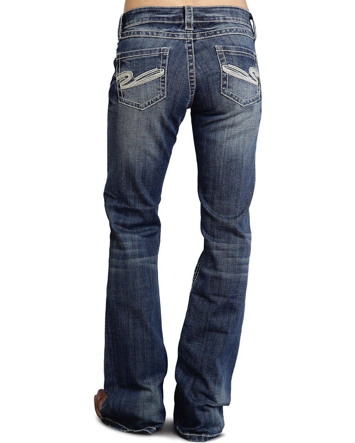 Stetson Women's 816 Fit White Stitch Bootcut Jeans - Classic Denim Pants Size 6 Long | Comfortable & Stylish for Casual Wear, Work & Night Out
