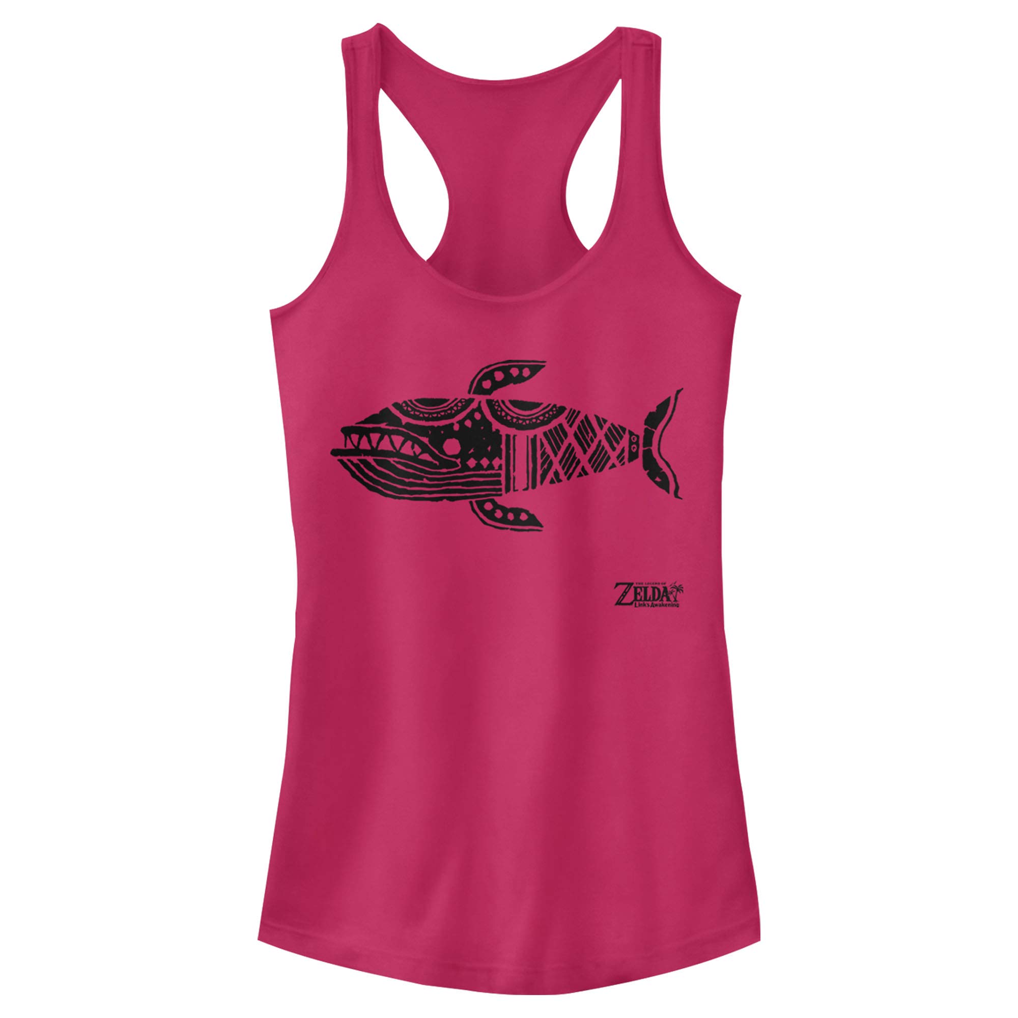 Nintendo Legend of Zelda Link's Awakening Whale Hieroglyphic Racerback Tank Top for Women - Breathable Gaming Tee for Cosplay, Conventions & Casual Wear