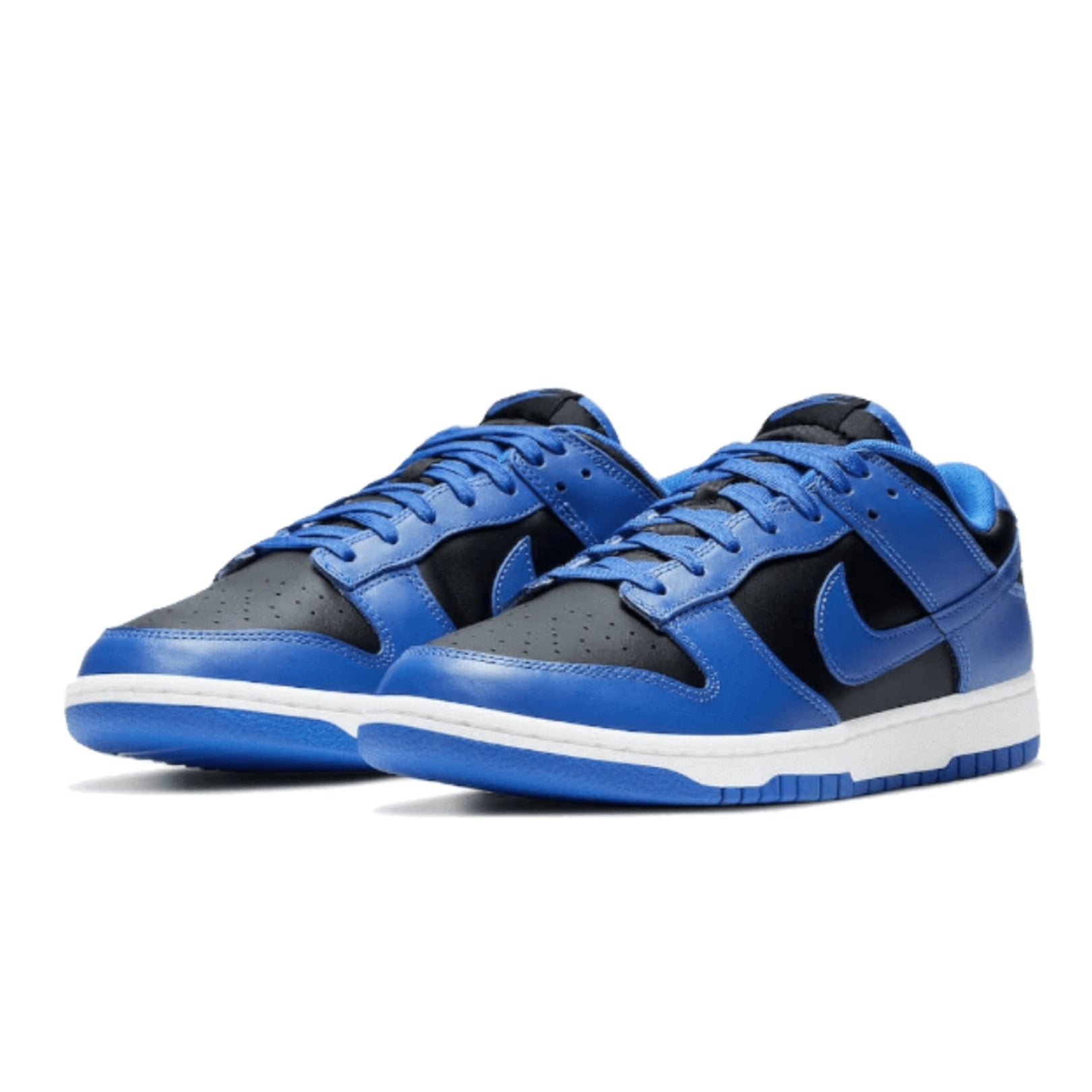 Nike Dunk Low Retro Black Hyper Cobalt Sneakers (2021) - Men's Basketball Shoes for Casual Wear & Street Fashion