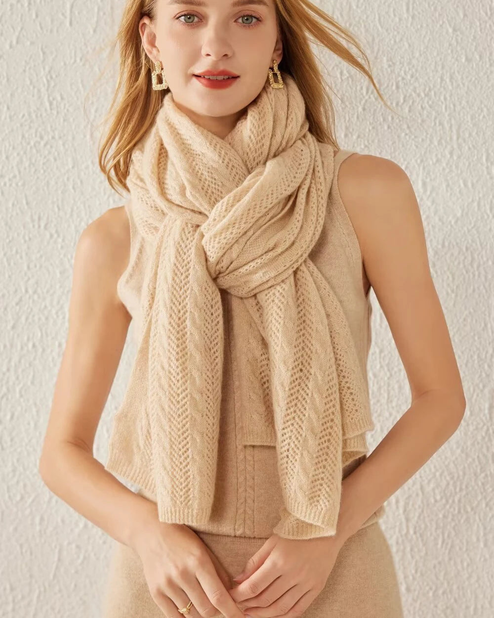 Luxury Classic Cashmere Wrap Scarf for Women - Soft & Warm Winter Shawl - Perfect for Office, Travel & Evening Outfits