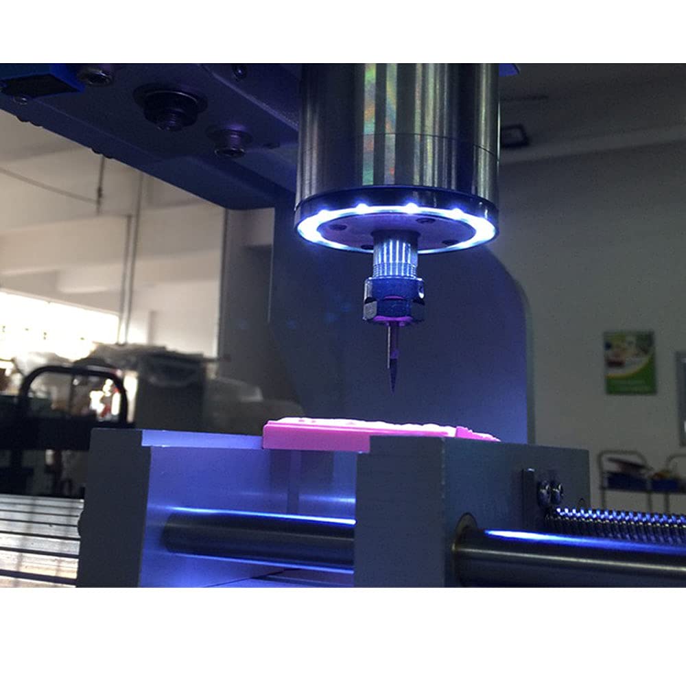 24V LED Waterproof Spindle Lamp for Milling Machine - 50mm ID Shadow-Free Vertical Light Source for CNC Engraving & Machine Tools - Ideal for Precision Metalworking, Woodworking & Industrial Applications
