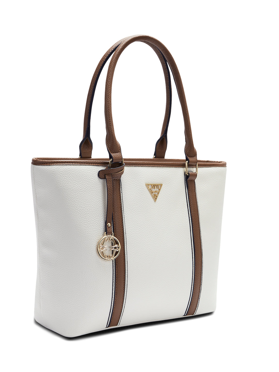 Lavie Signature Las Vegas Large Off White Women's Tote Bag - Stylish & Spacious Handbag for Work, Travel & Everyday Use