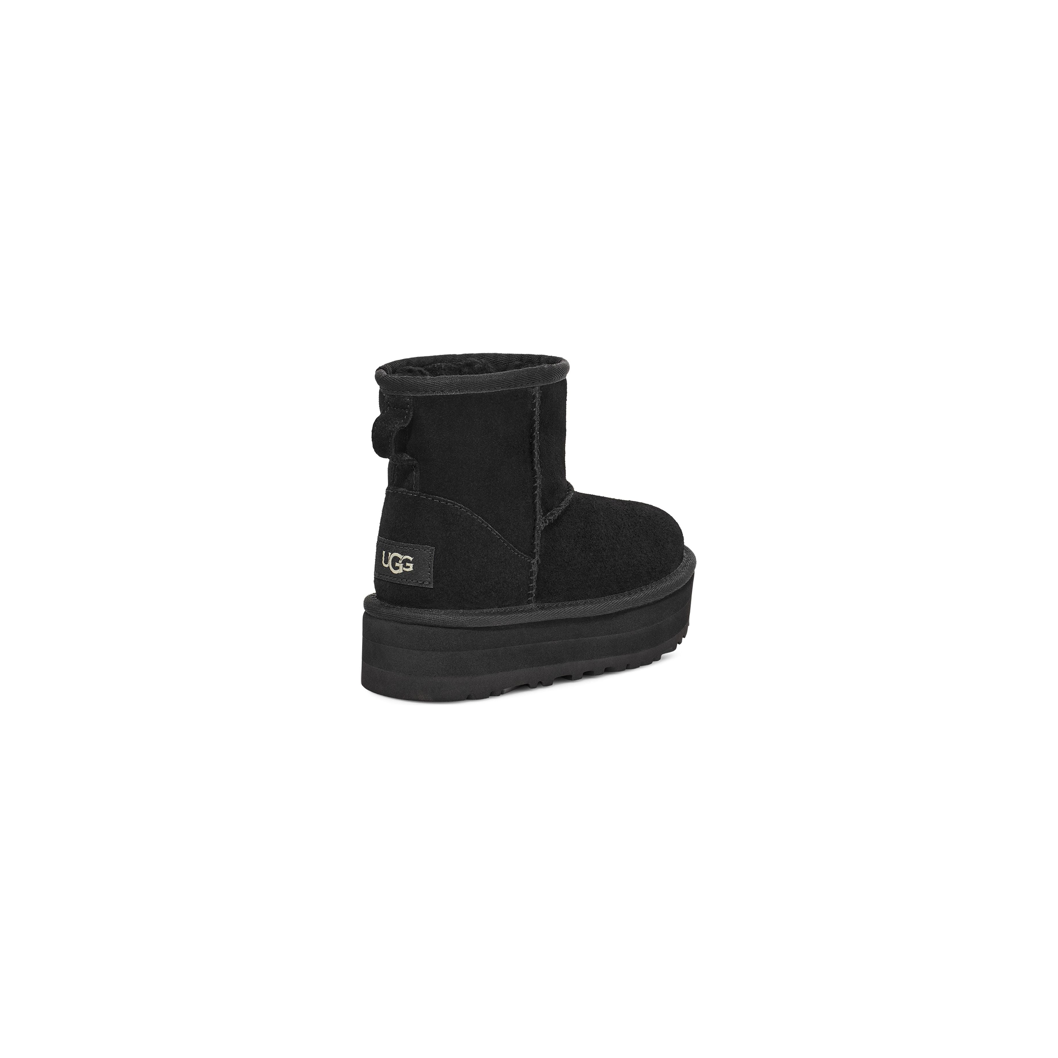 UGG Kid's Classic Mini Platform Boots in Black | Waterproof Winter Snow Boots for Girls & Boys | Perfect for School, Outdoor Play & Cold Weather