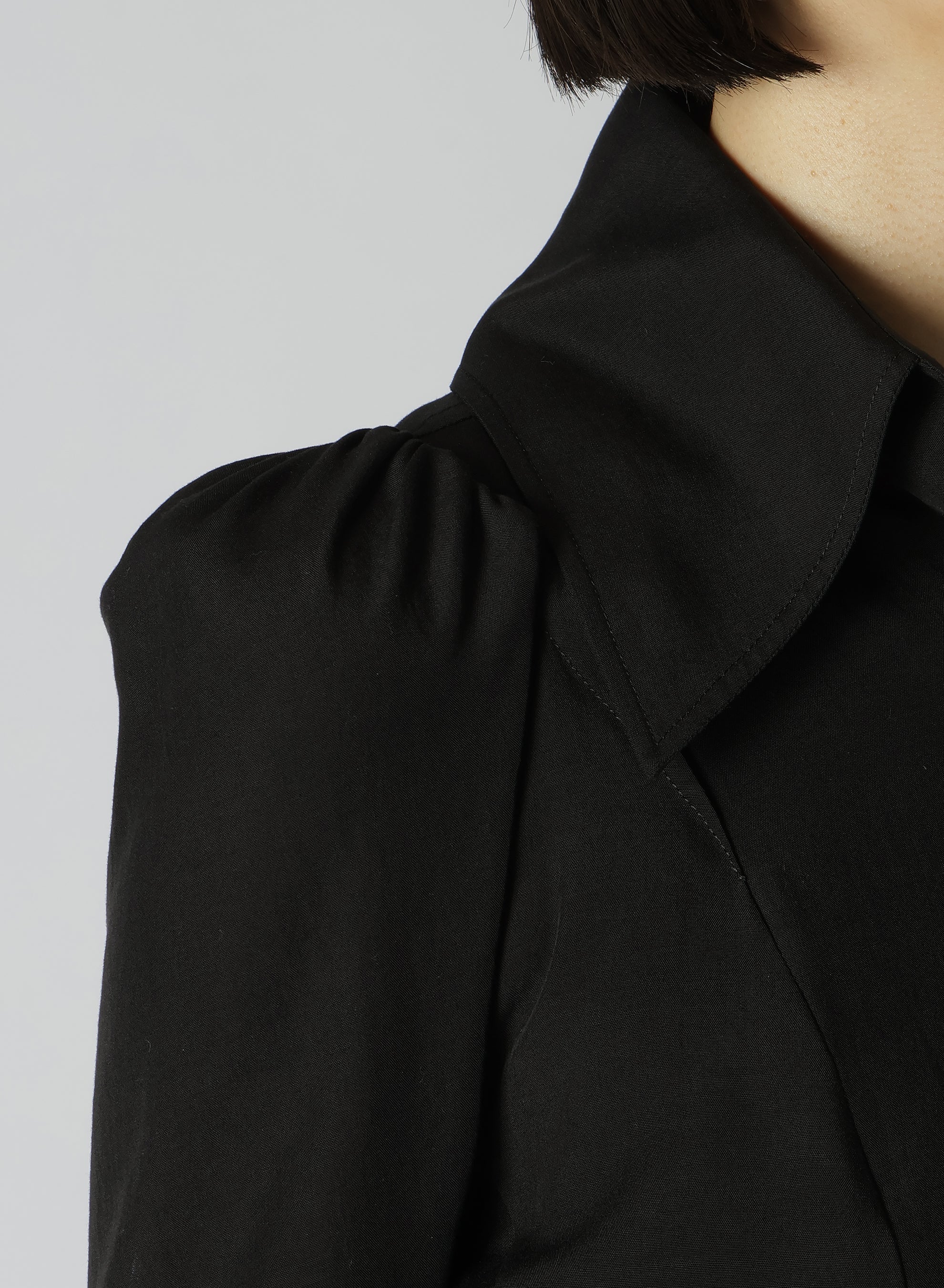 Stylish Cellulose Poplin Puff Sleeve Slim Fit Blouse for Women | Elegant Office Wear & Casual Outfits