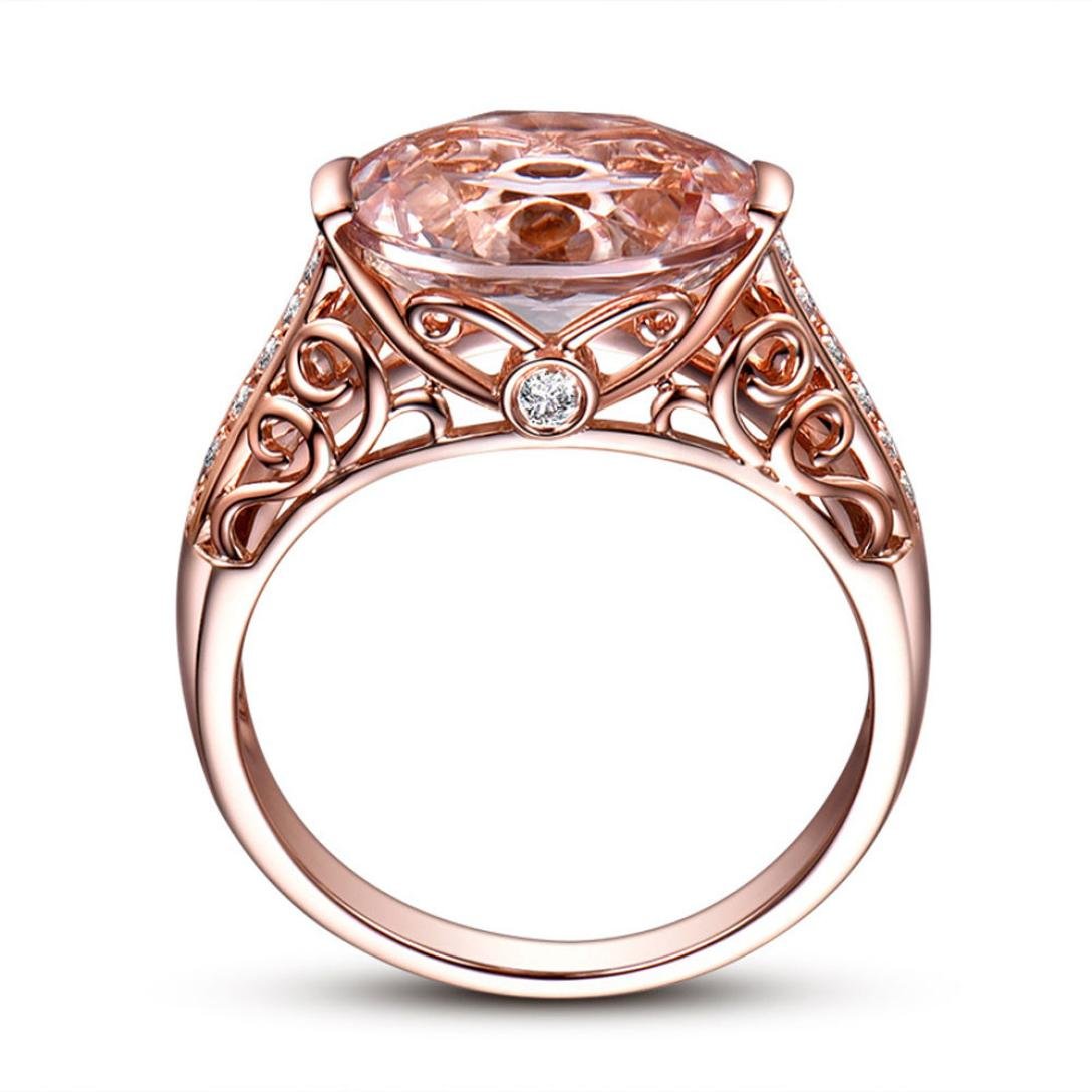 Discount Luxury Women's Copper Gemstone Ring in Rose Gold - Elegant Jewelry for Parties, Weddings & Everyday Wear