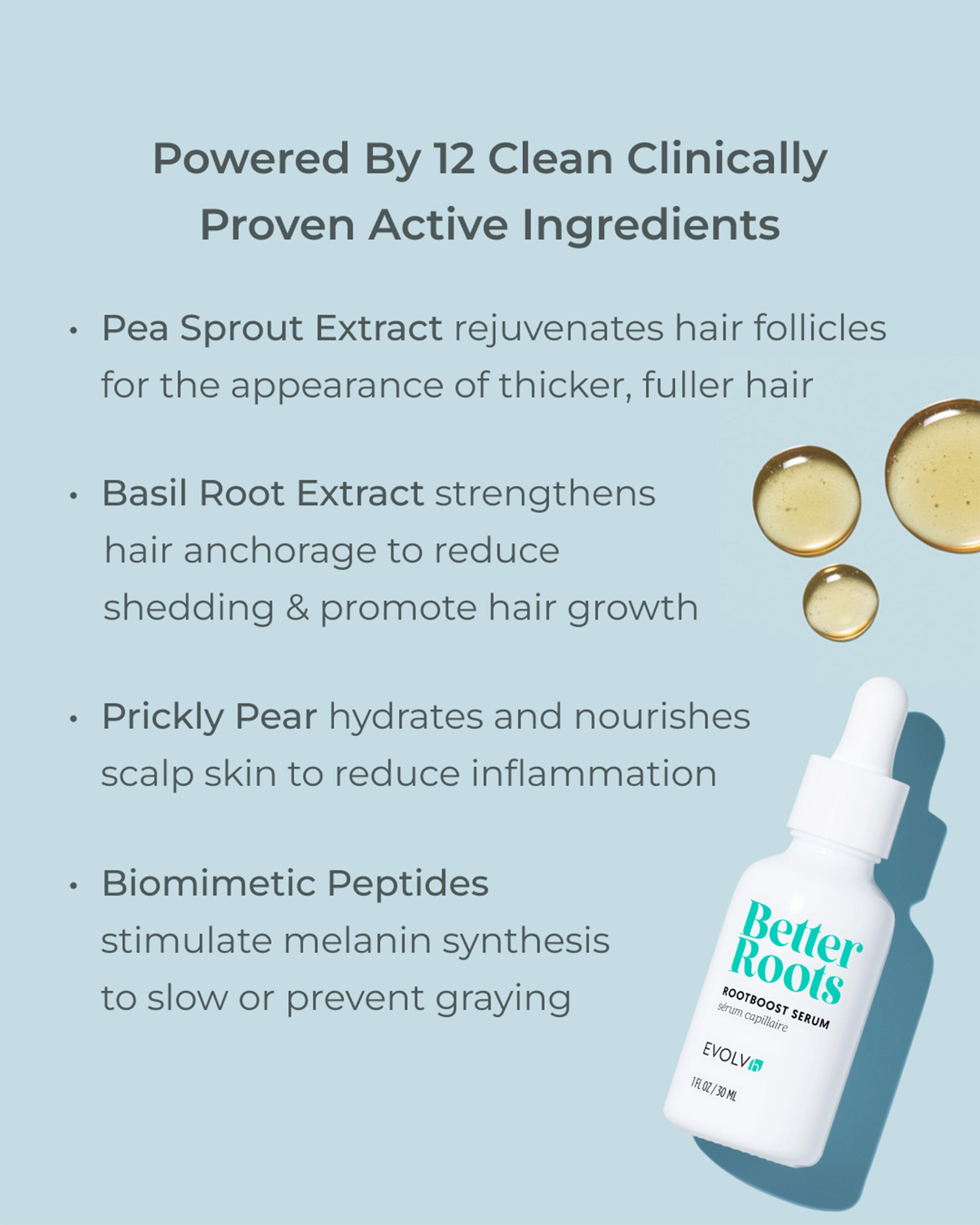 Better Roots RootBoost Serum for Hair Growth - Natural Plant-Based Formula to Strengthen & Thicken Hair - Perfect for Daily Use at Home or Salon Treatments