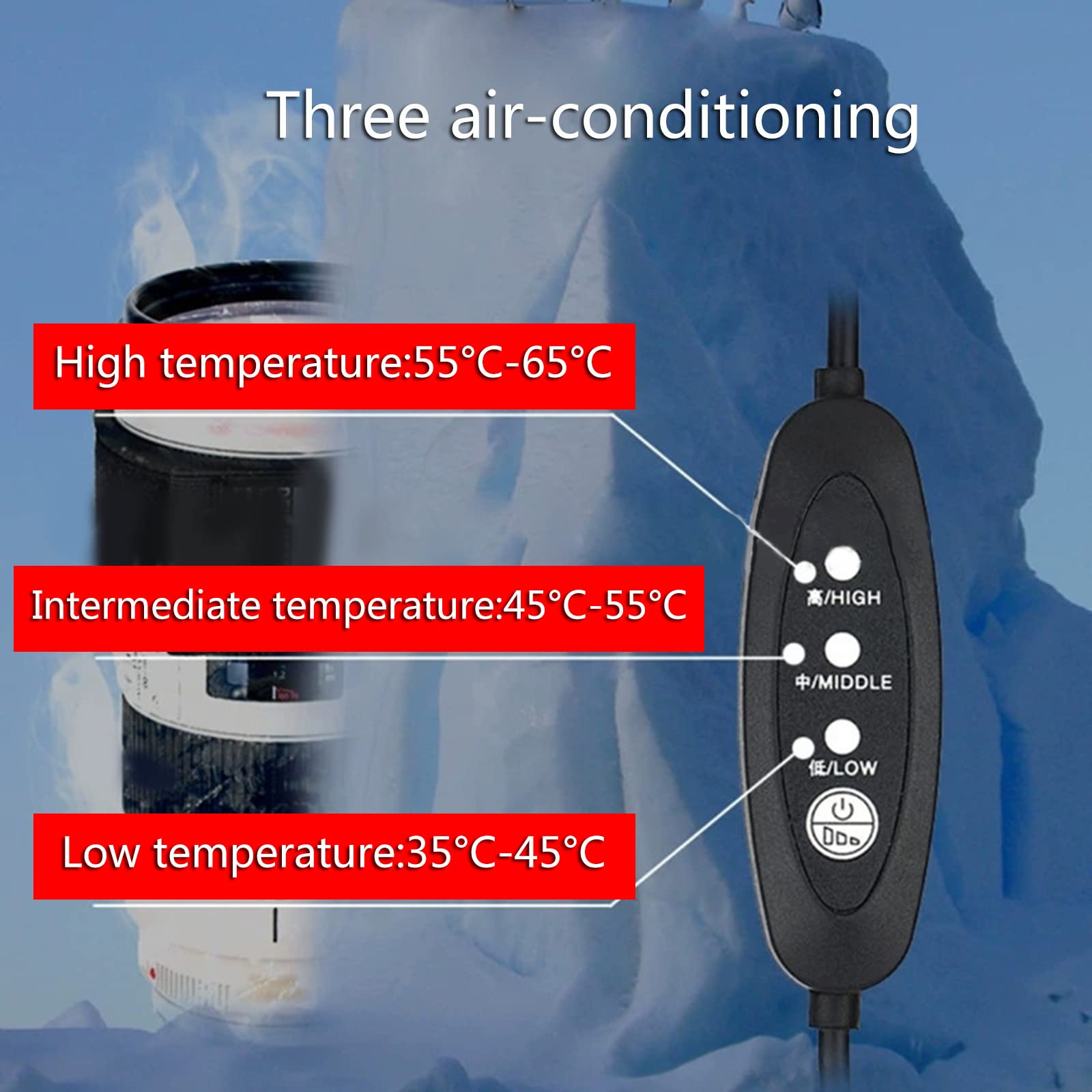 USB-Powered Camera Lens Heater - Anti-Fog & Condensation Prevention for DSLR/Mirrorless Lenses - Perfect for Outdoor Photography in Cold Weather & Telescope Use