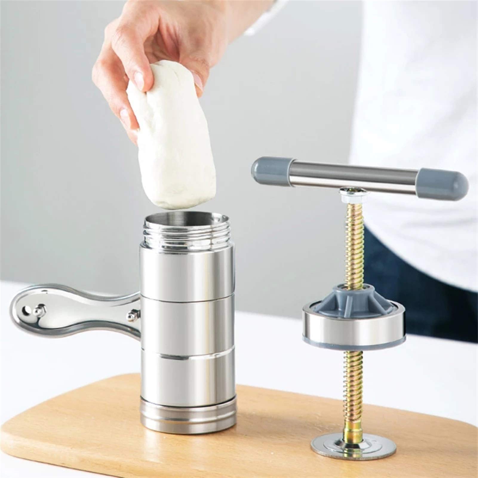 Premium Stainless Steel Manual Pasta Maker Machine - Hand Crank Noodle Press for Homemade Spaghetti, Ramen & Pasta | Durable Kitchen Tool for Italian Cooking & Asian Noodle Making