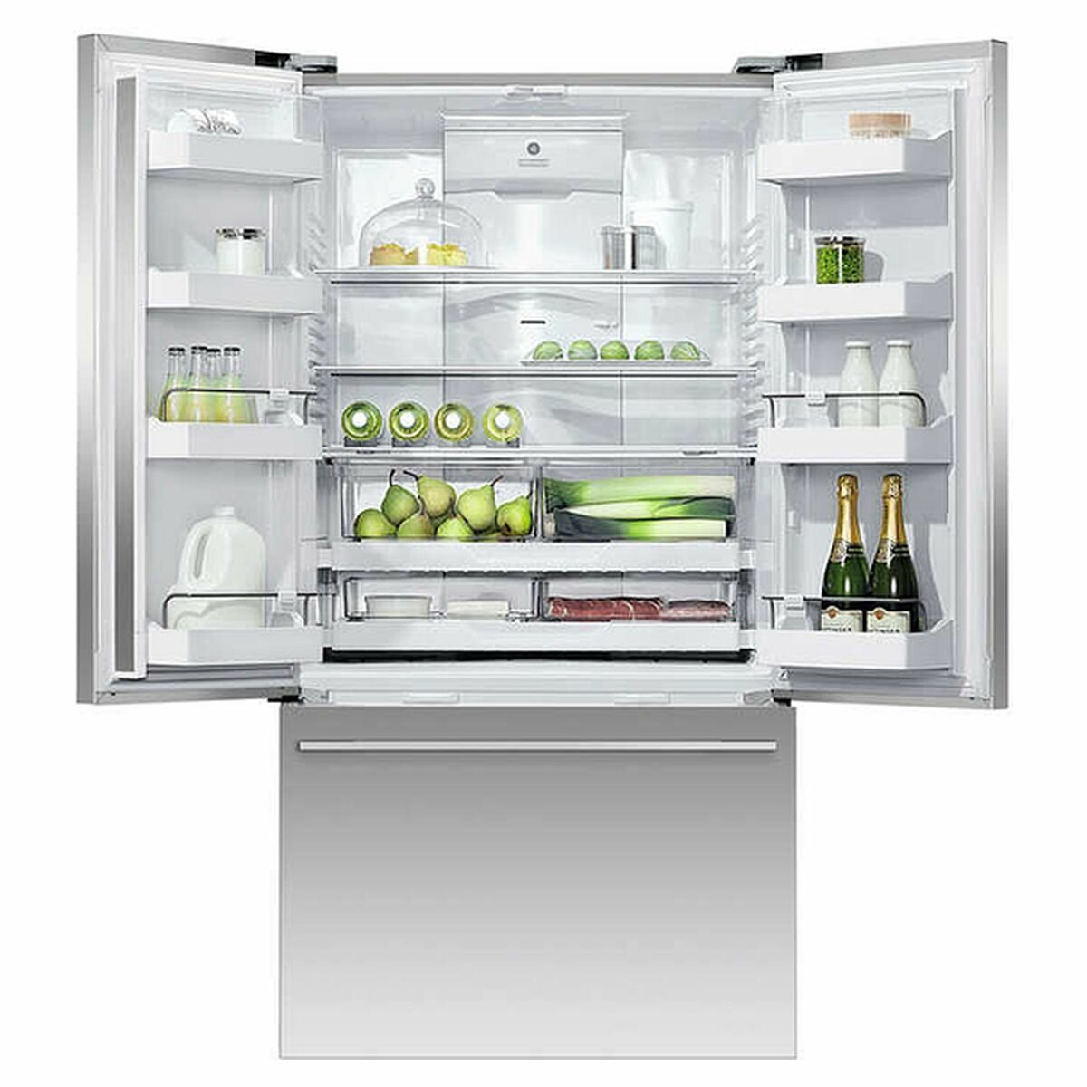 Fisher & Paykel 569L ActiveSmart French Door Refrigerator RF610ADUX5 - Energy Efficient Large Capacity Fridge for Modern Kitchens & Open Plan Living Spaces