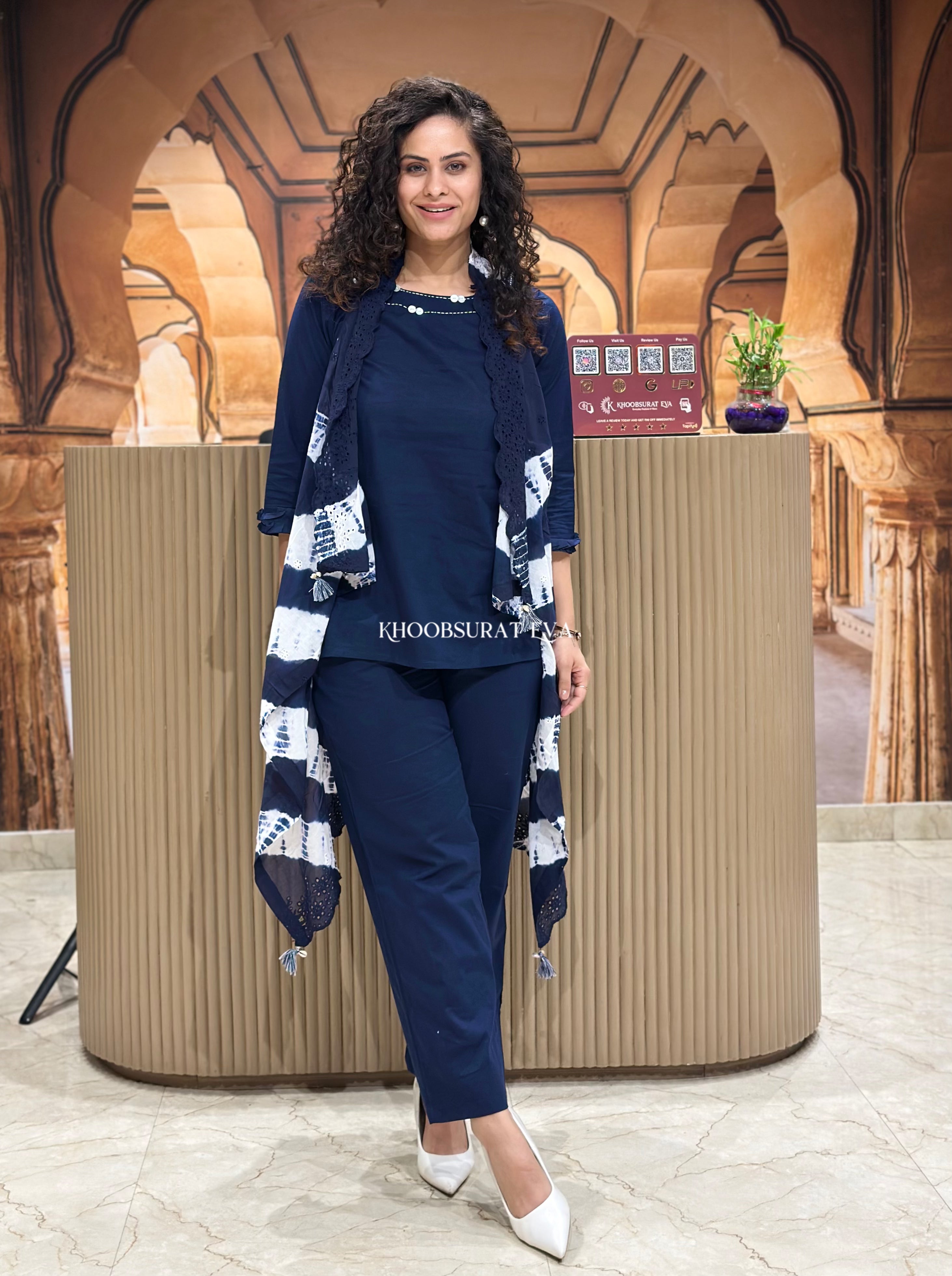 Blue Moon Jacket Coord Set for Women | Stylish Matching Outfit | Perfect for Casual Wear, Street Fashion & Outdoor Activities