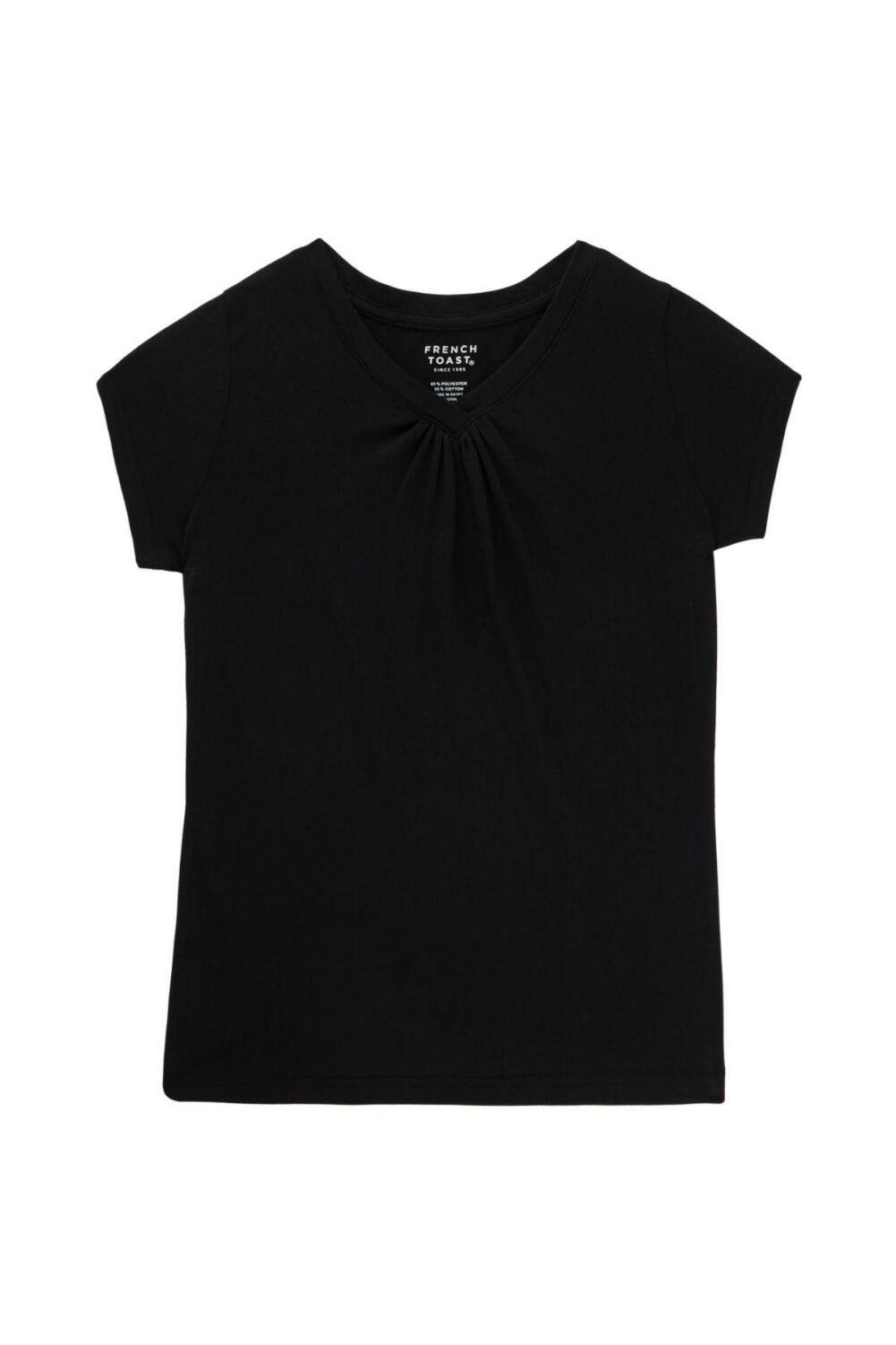 French Toast Girls Short Sleeve V-Neck T-Shirt - Soft Cotton Tee for Kids - Perfect for School, Playdates & Everyday Wear