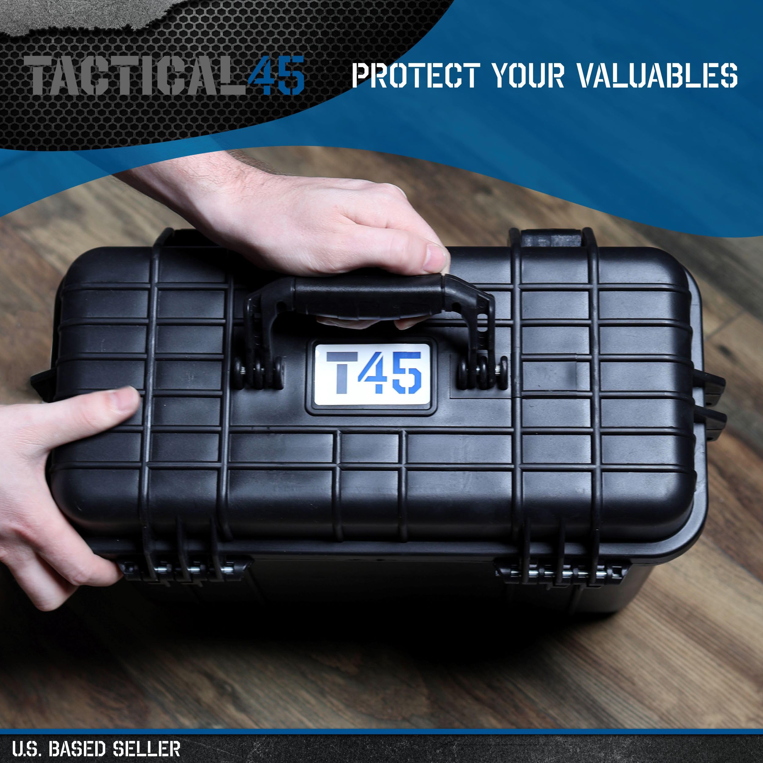 14.1 x 7.9 x 12.4in Waterproof Hard Case with Customizable Foam Padding - Protective Storage for Rifles, Cameras, Drones, Guitars & Electronics | Ideal for Travel, Hunting, Photography & Equipment Transport
