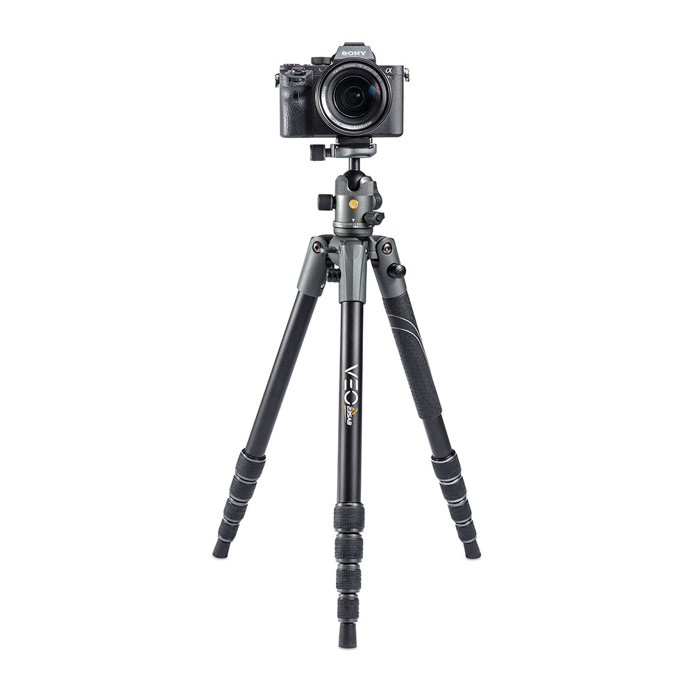 VEO 2S 235AB Lightweight Aluminum Travel Tripod & Monopod with 360° Ball Head - 13.2lbs/6kg Load Capacity - Perfect for Travel Photography, Hiking & Outdoor Adventures