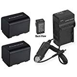 High-Quality Replacement 2-Pack Batteries with Charger for Sony DCR-DVD115/DVD150/DVD306/DVD308 Camcorders - Perfect for Travel, Vlogging & Home Video Recording