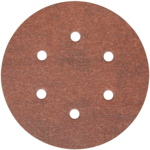 Norton A275 PSA Sanding Discs - 6 Inch, 100 Grit, Aluminum Oxide, Lightweight Paper Backing, Pressure Sensitive Adhesive, Waterproof, 6 Vacuum Holes (Pack of 25) - Ideal for Woodworking, Metal Polishing & DIY Home Projects