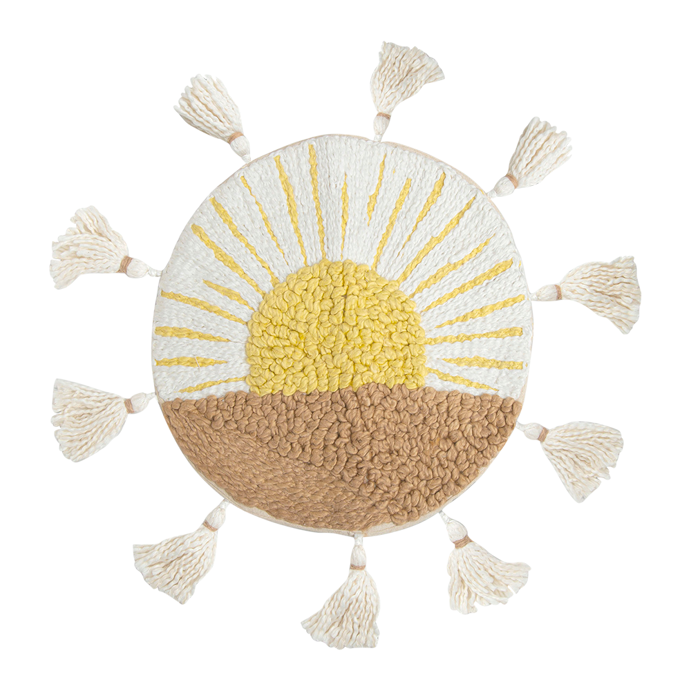 Crane Baby Sunshine Decorative Pillow - Soft Nursery Pillow for Newborns & Kids Room Decor - Perfect for Cribs, Rocking Chairs & Nursery Themed Bedrooms
