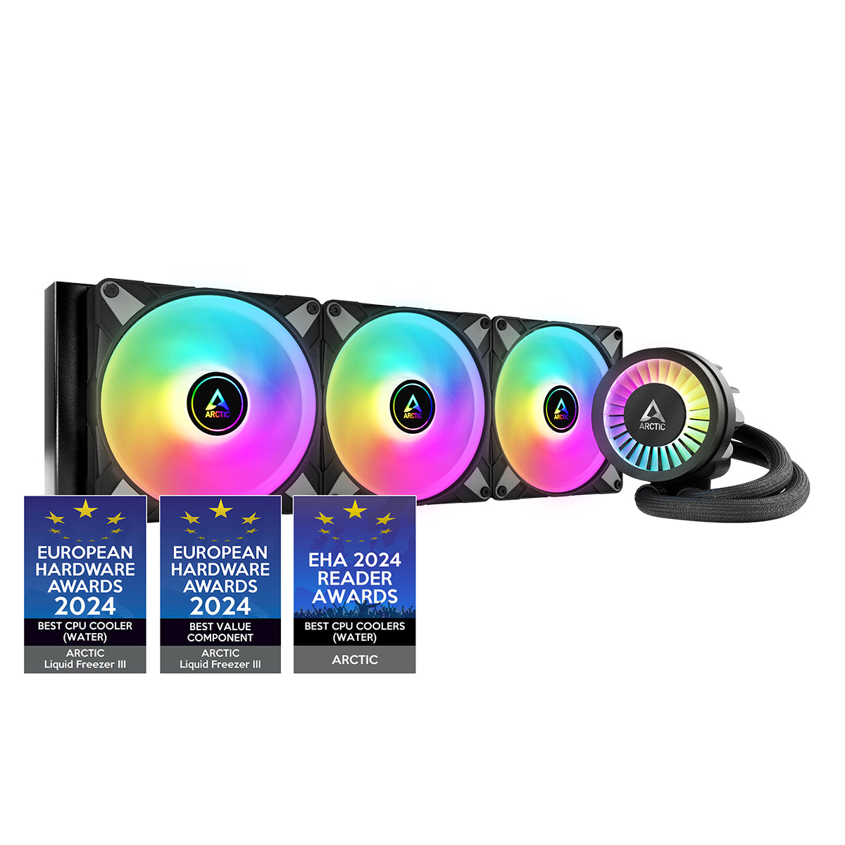 Arctic Liquid Freezer III 420 A-RGB All-in-One CPU Liquid Cooler - High Performance Cooling for Gaming PCs & Workstations - Perfect for Overclocking & Silent Operation