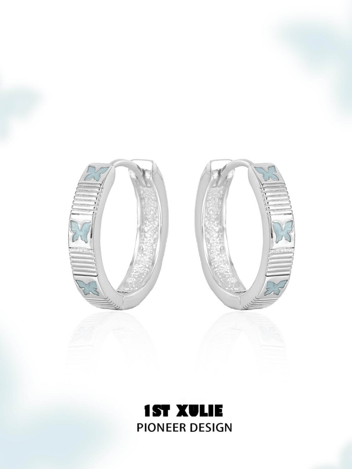 Whiterfly S925 Sterling Silver Zircon Rings & Earrings Set - Dainty Minimalist Jewelry for Women, Gift Box Included - Perfect for Everyday Wear, Date Night & Special Occasions