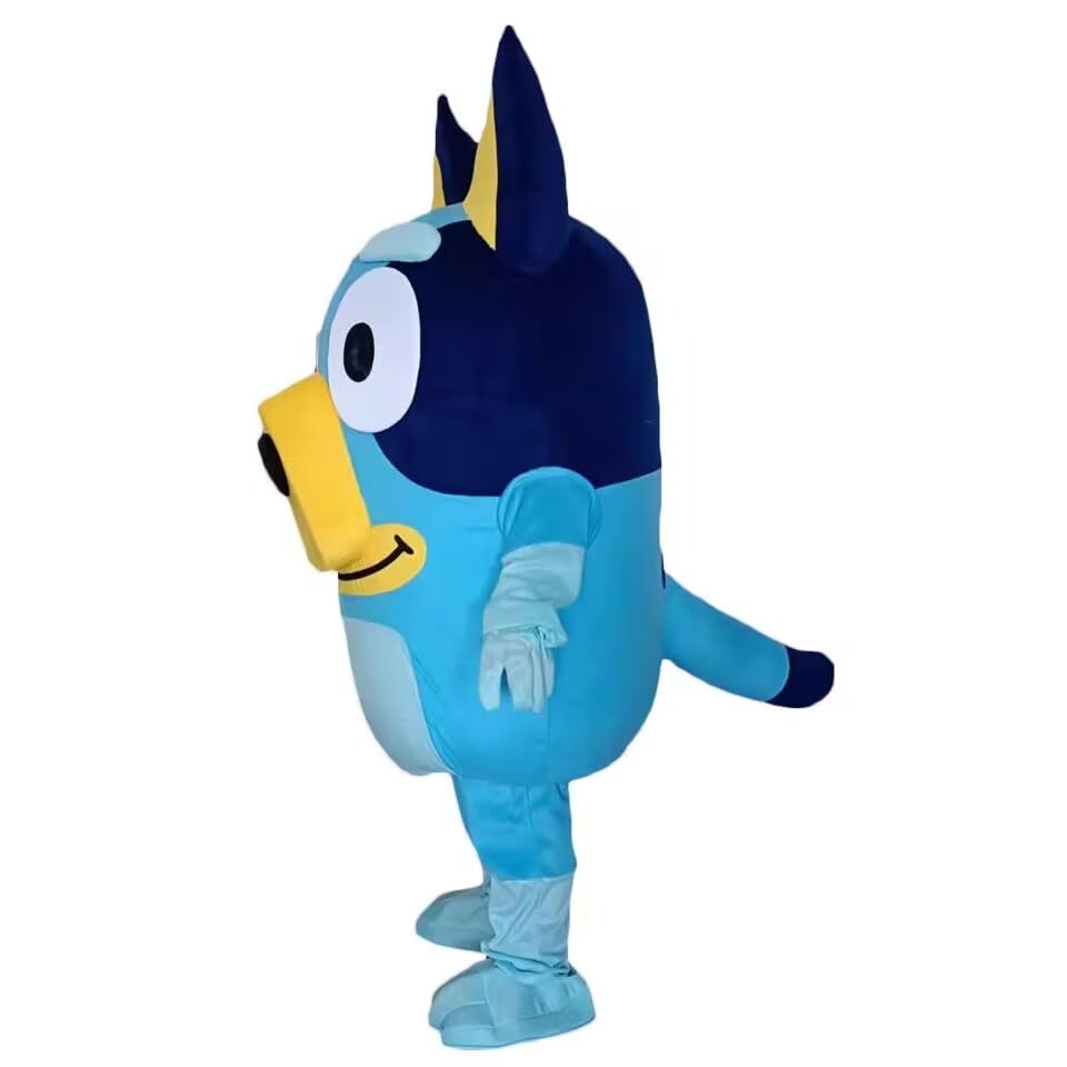 Blue Heeler Mascot Costume for Adults - Blue Dog & Yellow Mascot Outfit | Halloween Cosplay, Fancy Dress Party, Sports Events & Team Spirit Wear
